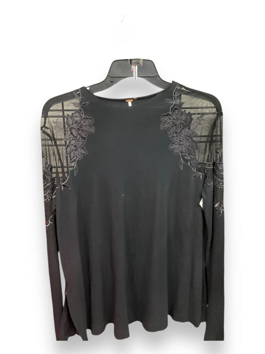 Top Long Sleeve By Free People In Black, Size: M