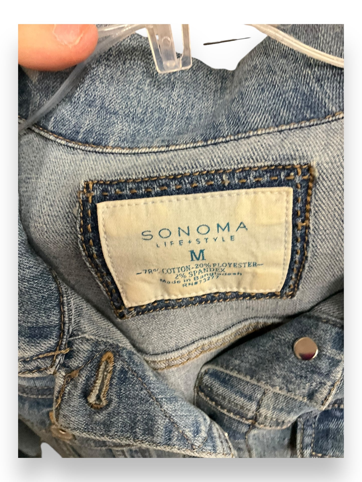 Jacket Denim By Sonoma In Blue Denim, Size: M