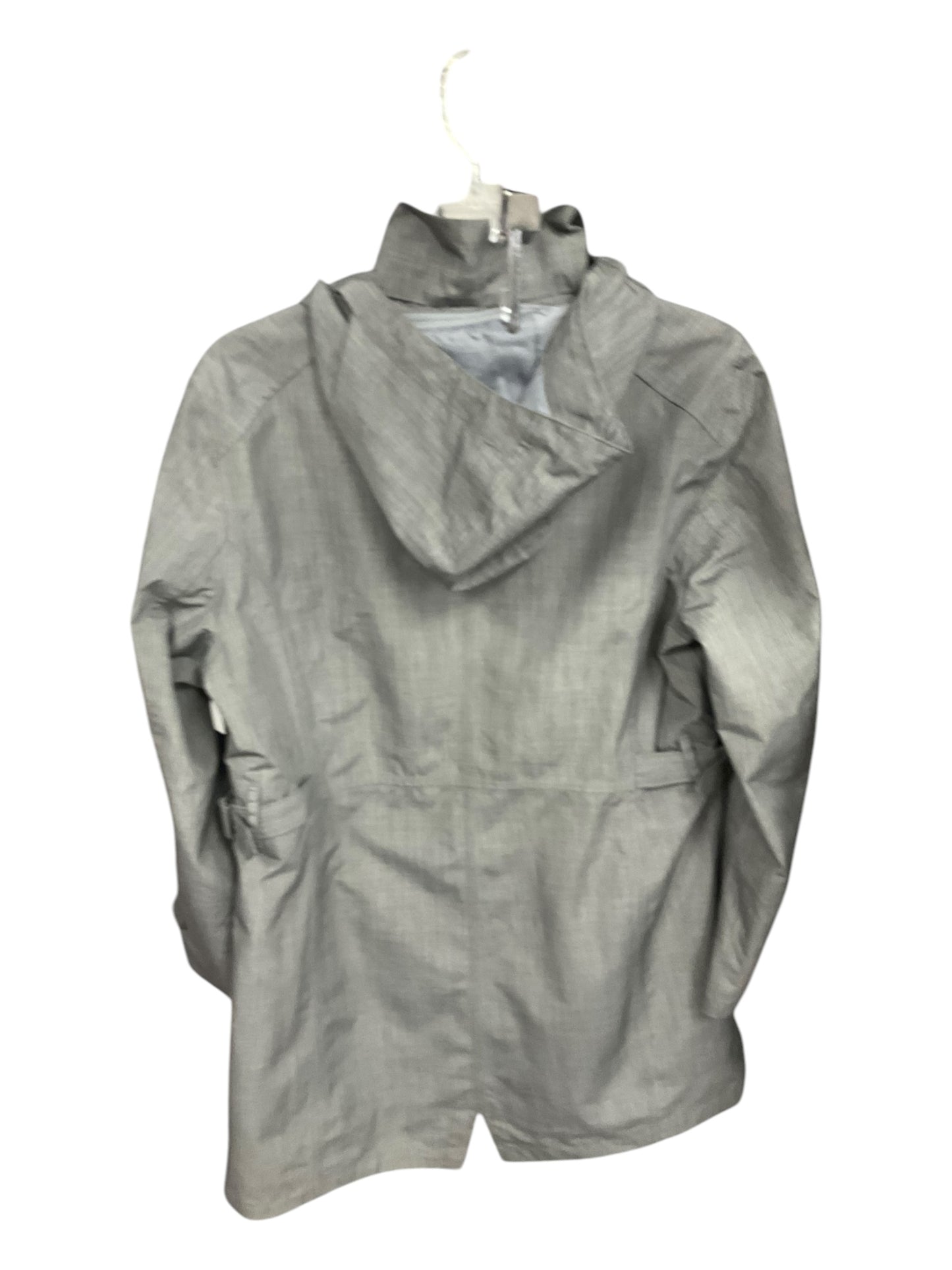 Coat Raincoat By Kirkland In Grey, Size: M