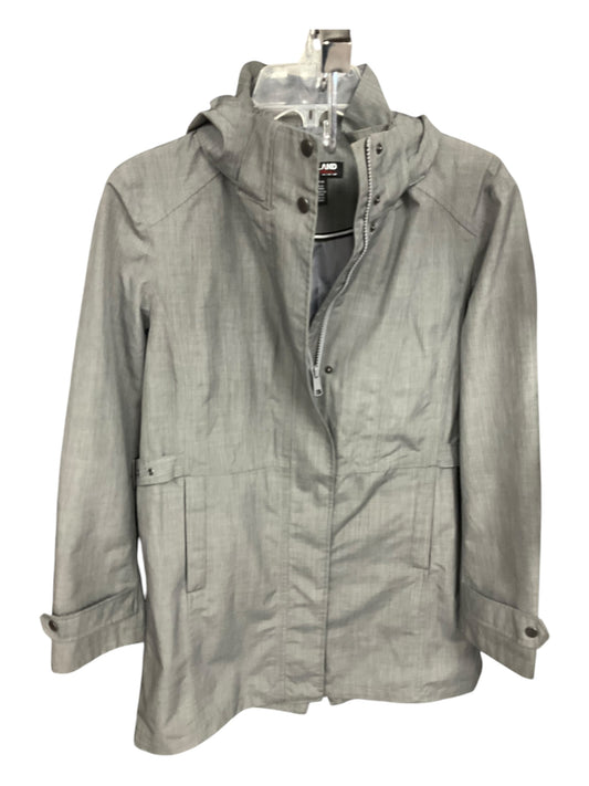 Coat Raincoat By Kirkland In Grey, Size: M