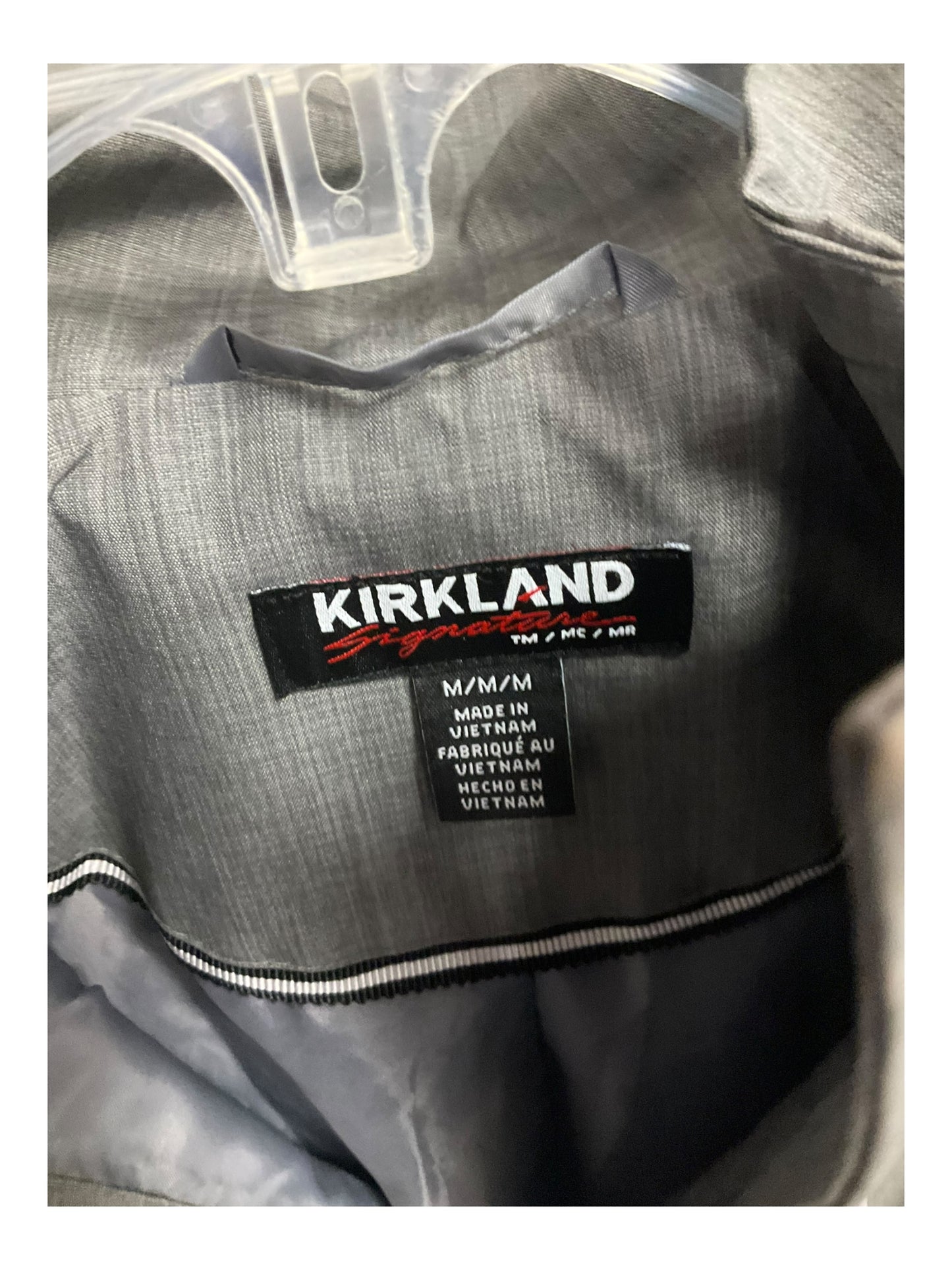 Coat Raincoat By Kirkland In Grey, Size: M