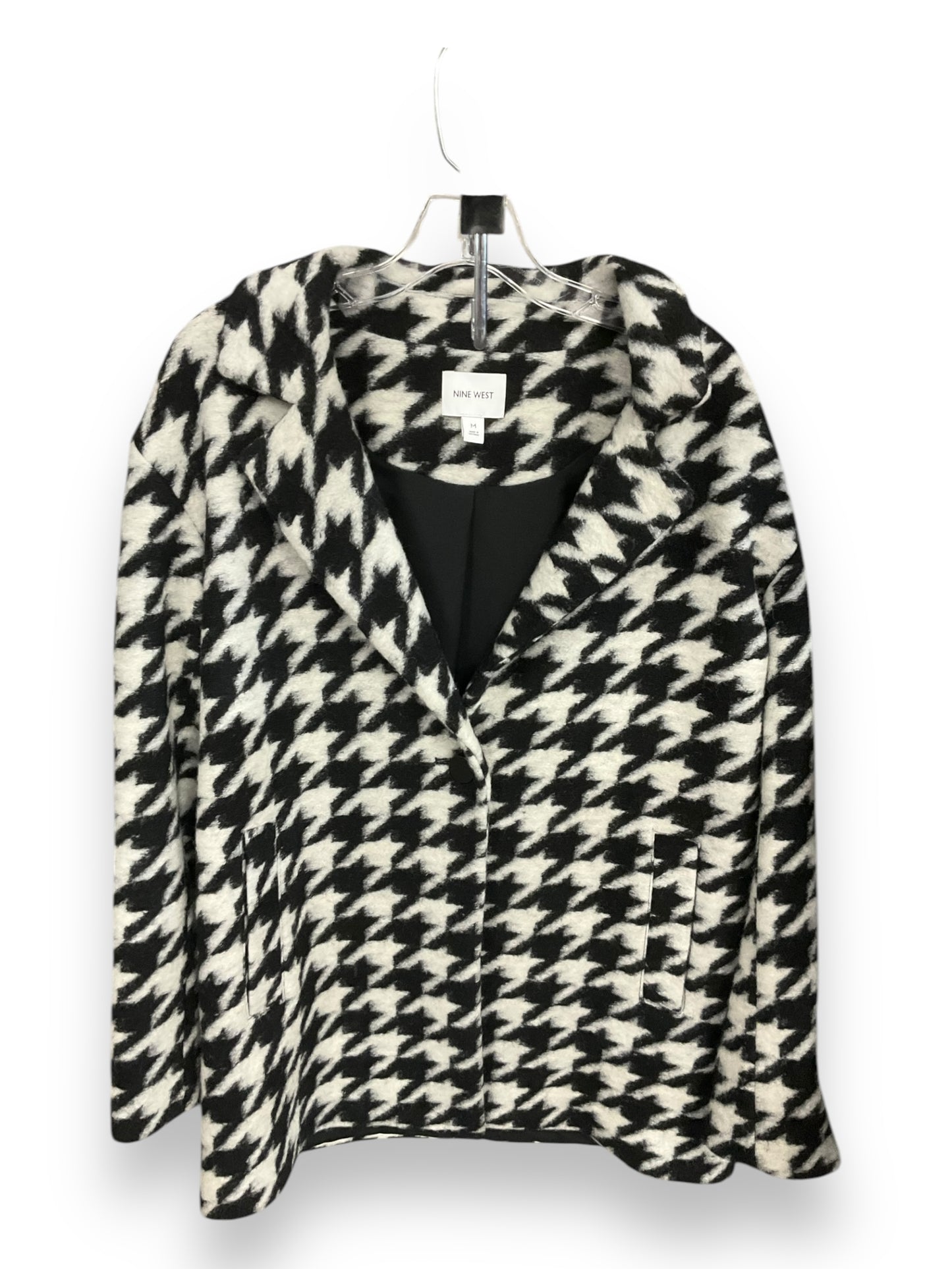 Coat Other By Nine West In Black & White, Size: M