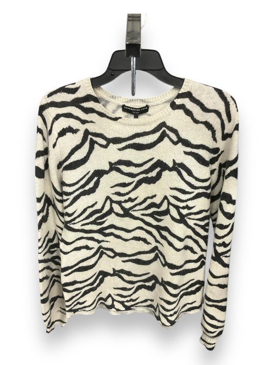 Sweater By Clothes Mentor In Black & Cream, Size: L