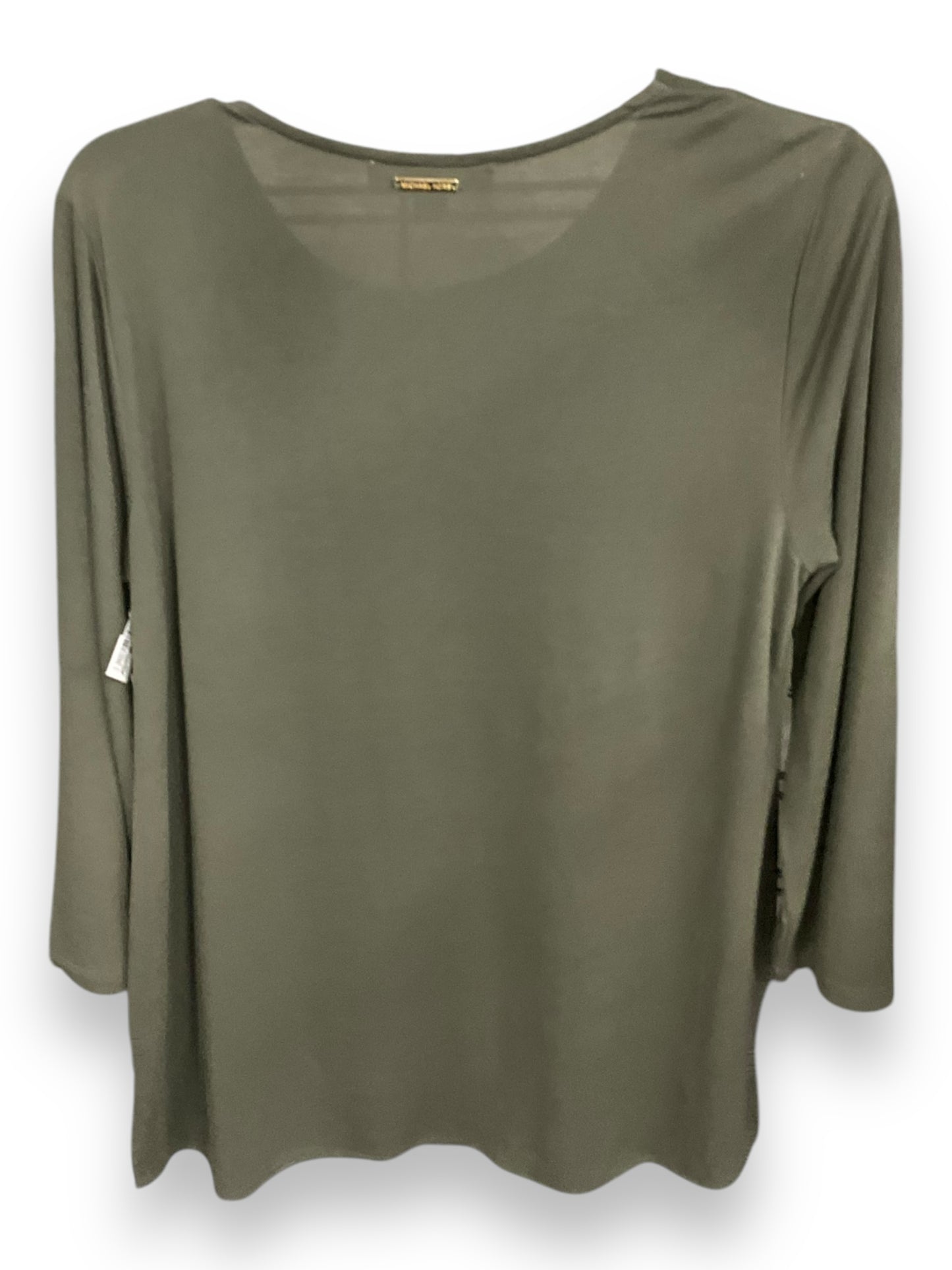 Top Long Sleeve By Michael By Michael Kors In Green, Size: M