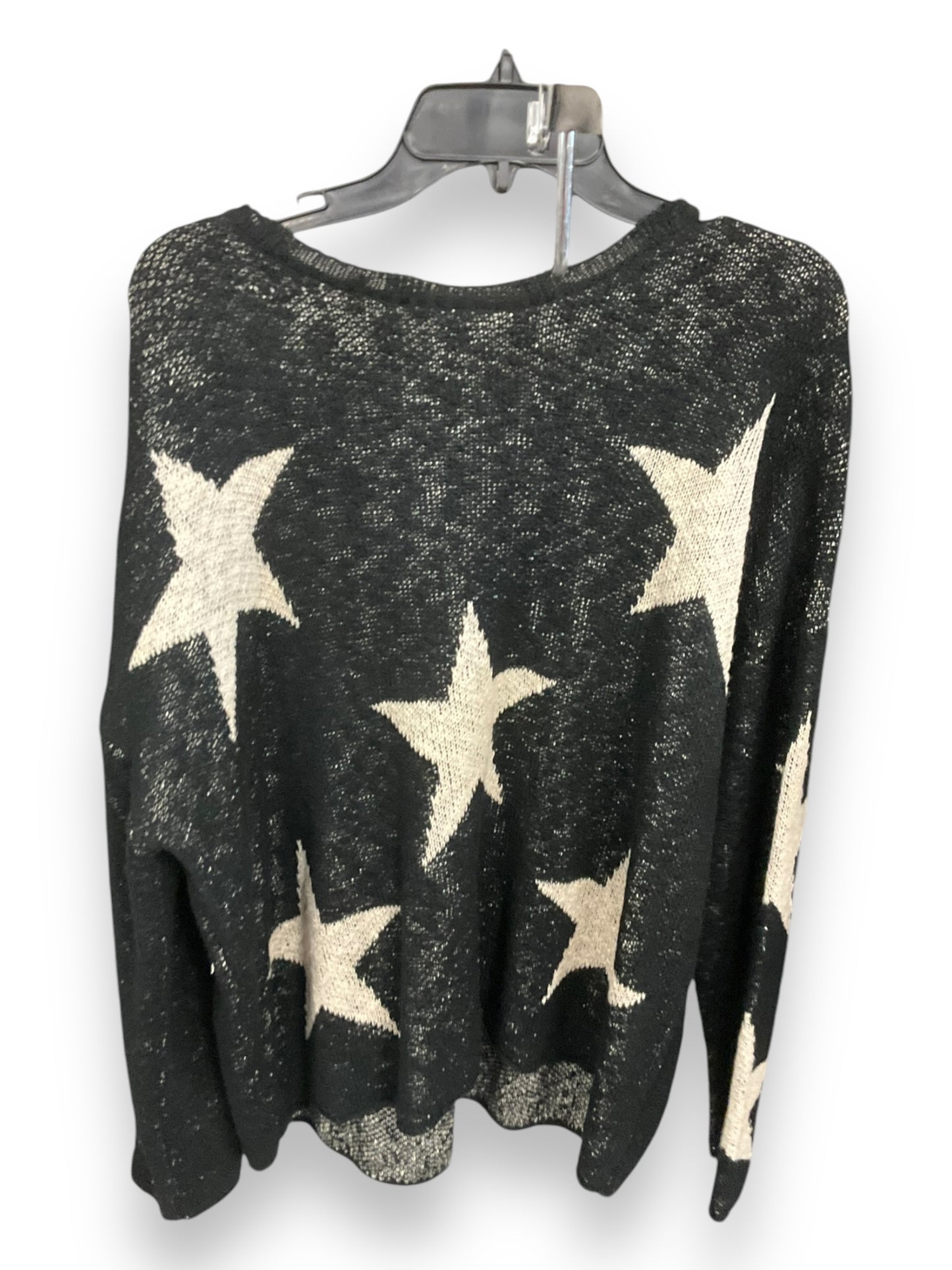 Sweater By Easel In Black & Cream, Size: L