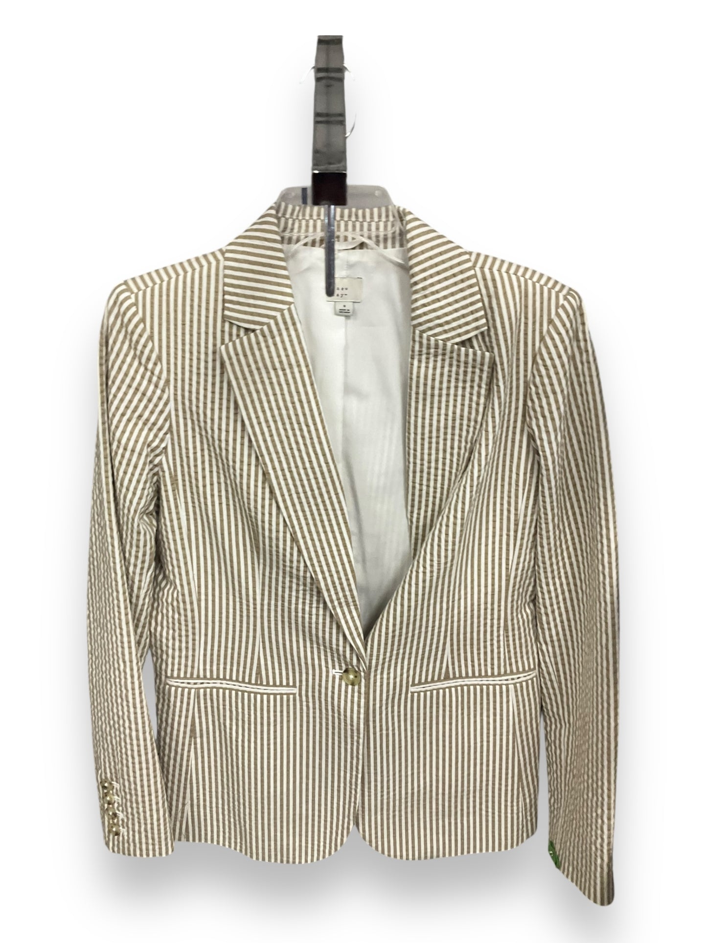 Blazer By W118 By Walter Baker In Tan & White, Size: M