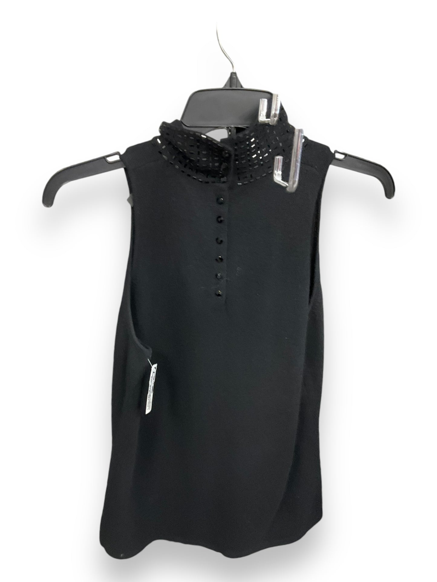 Top Sleeveless By Adrienne Vittadini In Black, Size: M