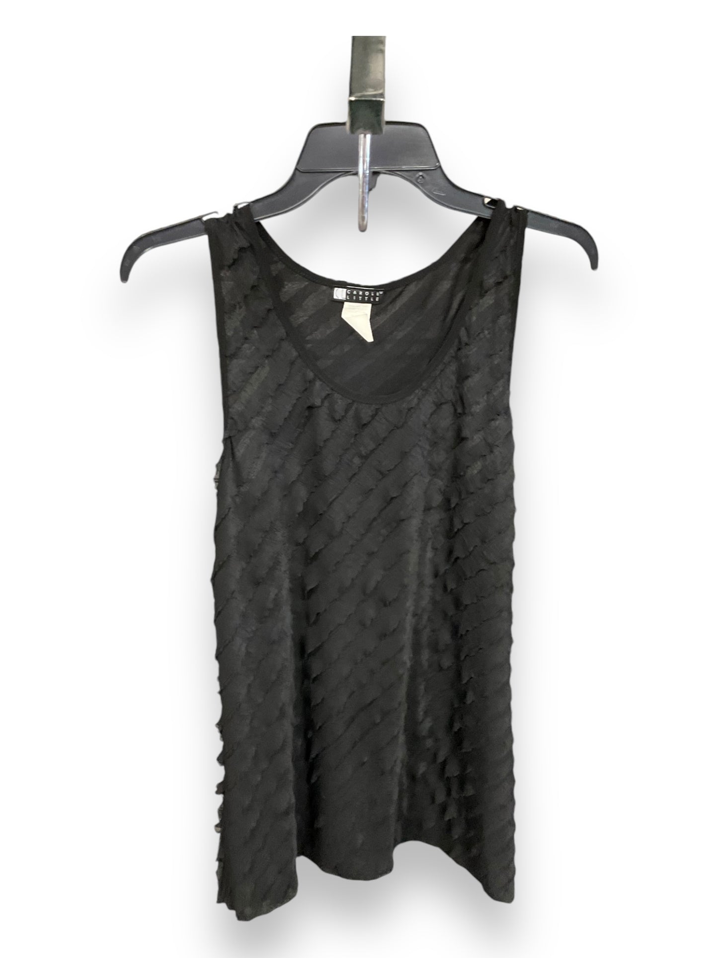 Top Sleeveless By Carole Little In Black, Size: L