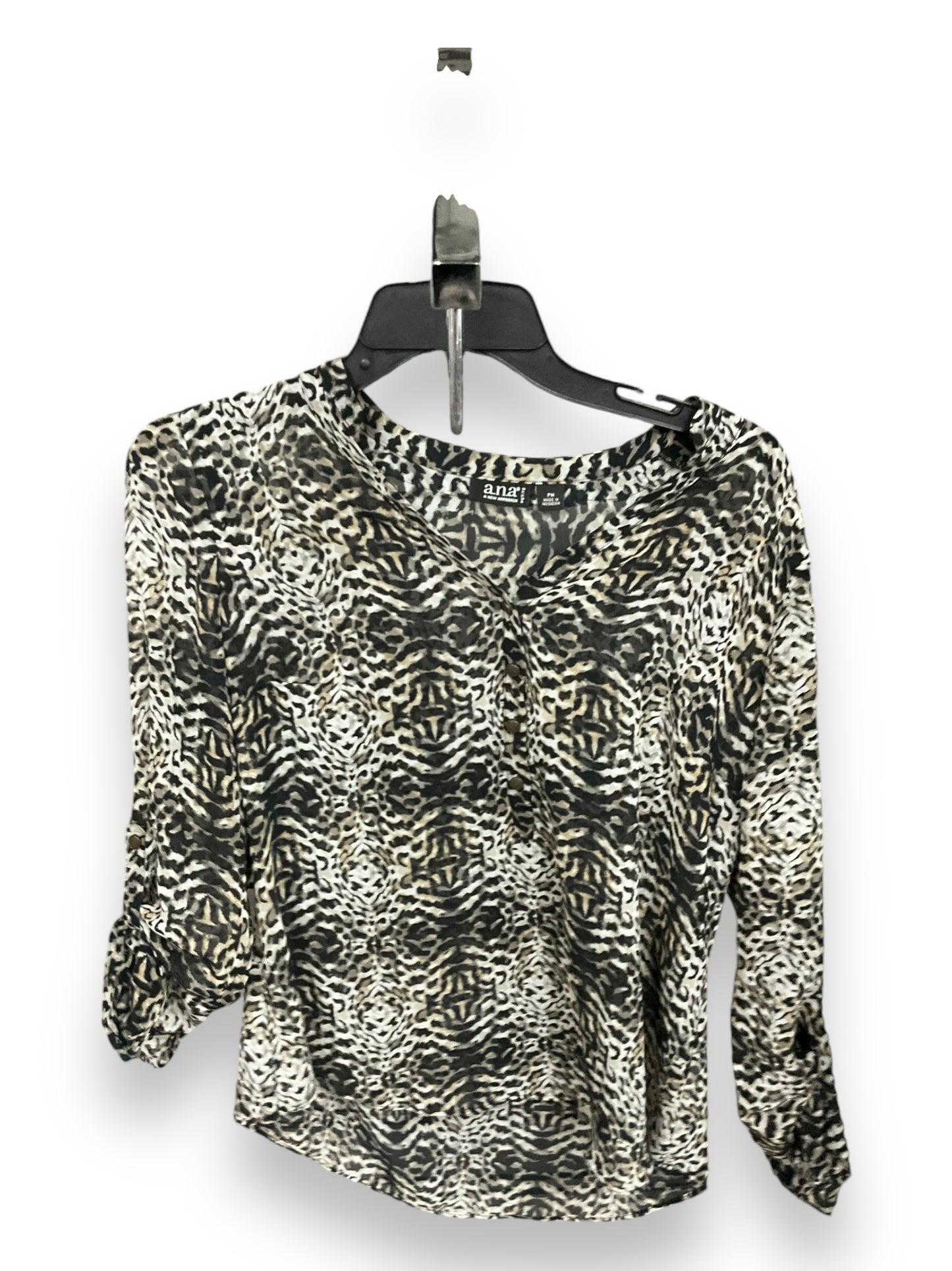 Blouse Long Sleeve By Ana In Animal Print, Size: M