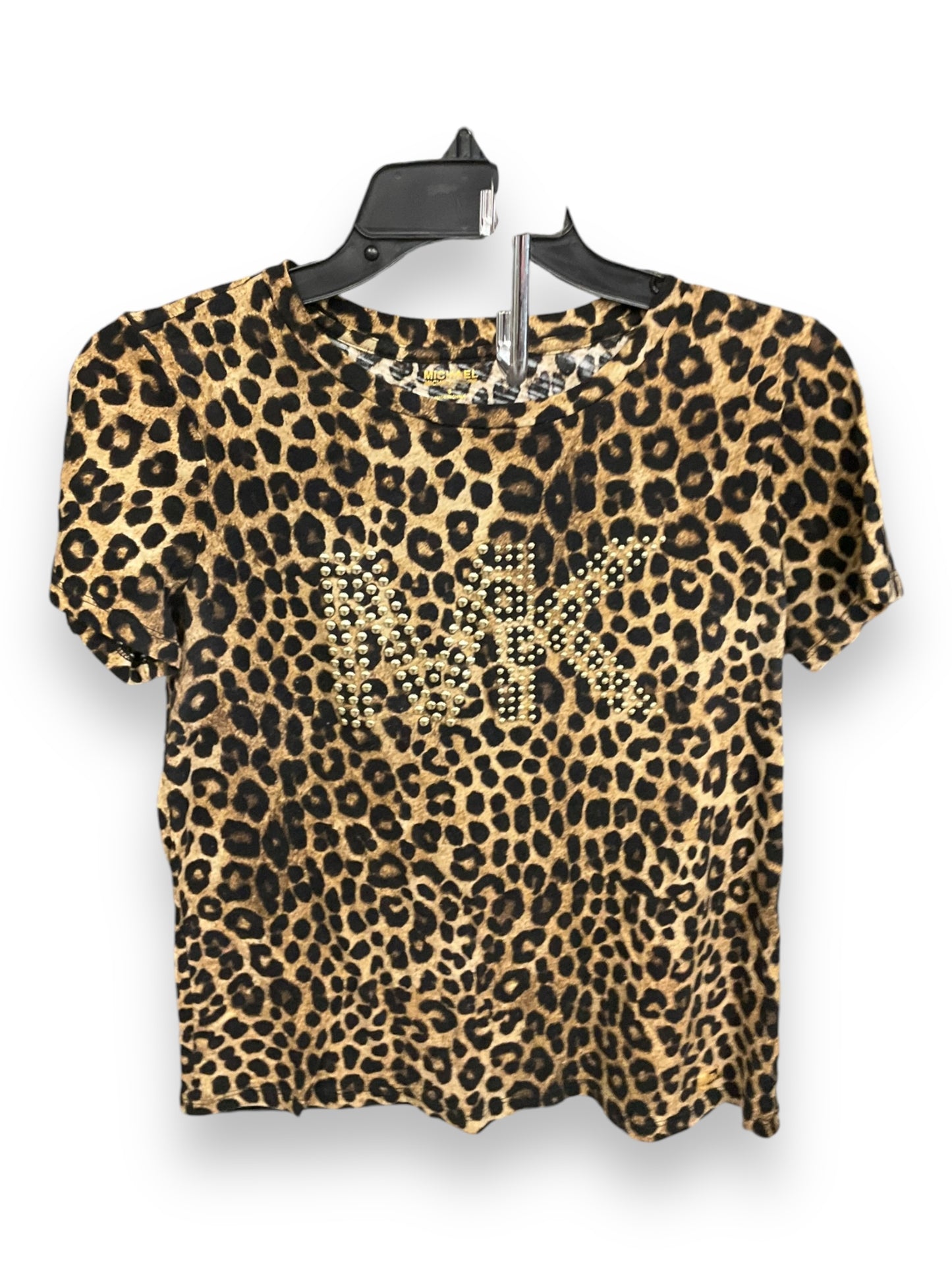 Top Short Sleeve By Michael By Michael Kors In Animal Print, Size: S