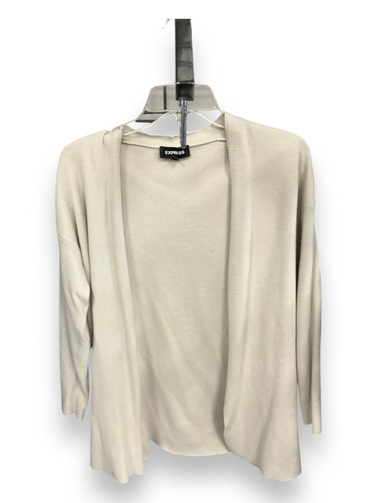 Cardigan By Express In Cream, Size: Xs