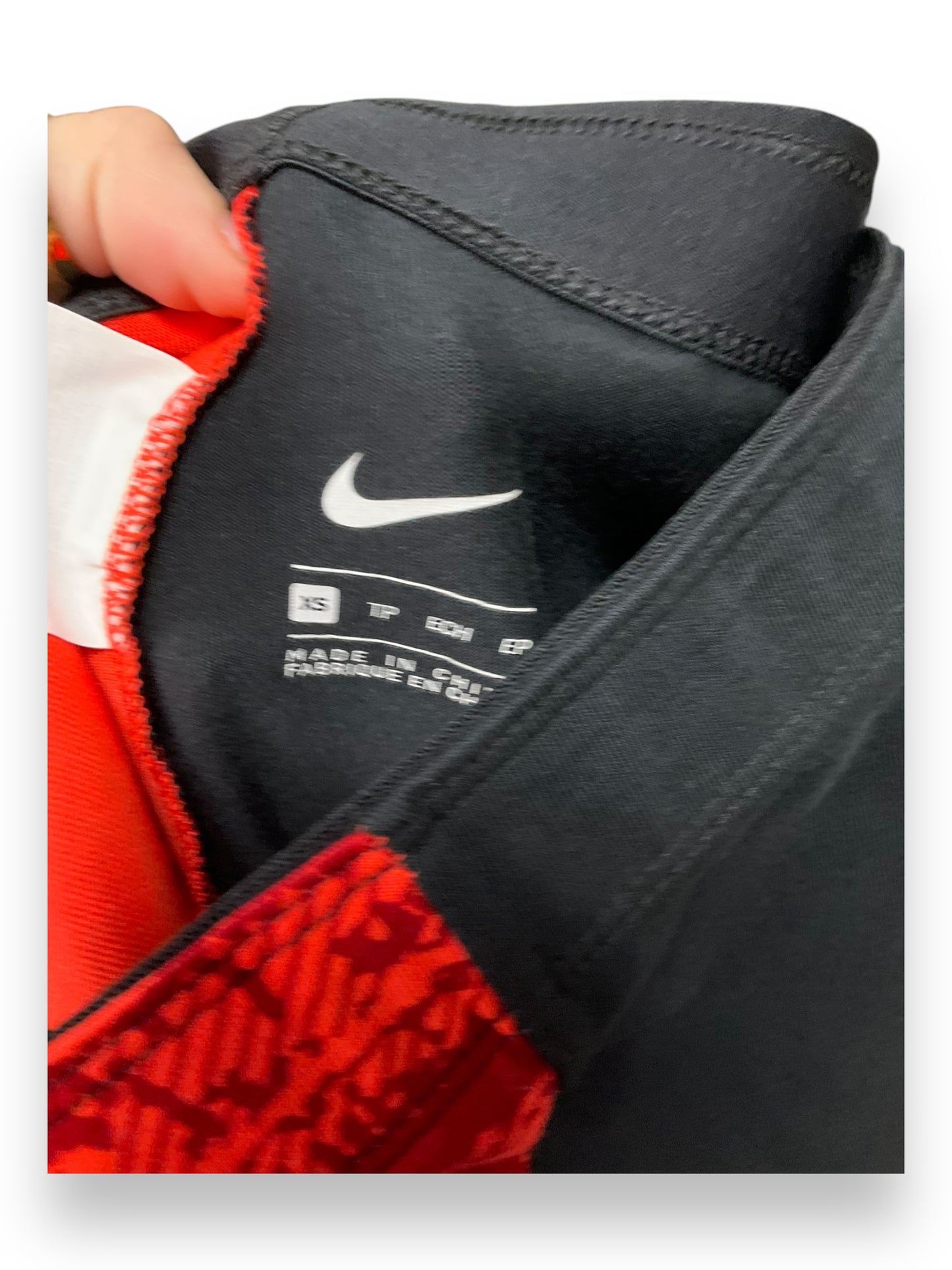 Athletic Leggings By Nike Apparel In Black & Red, Size: Xs