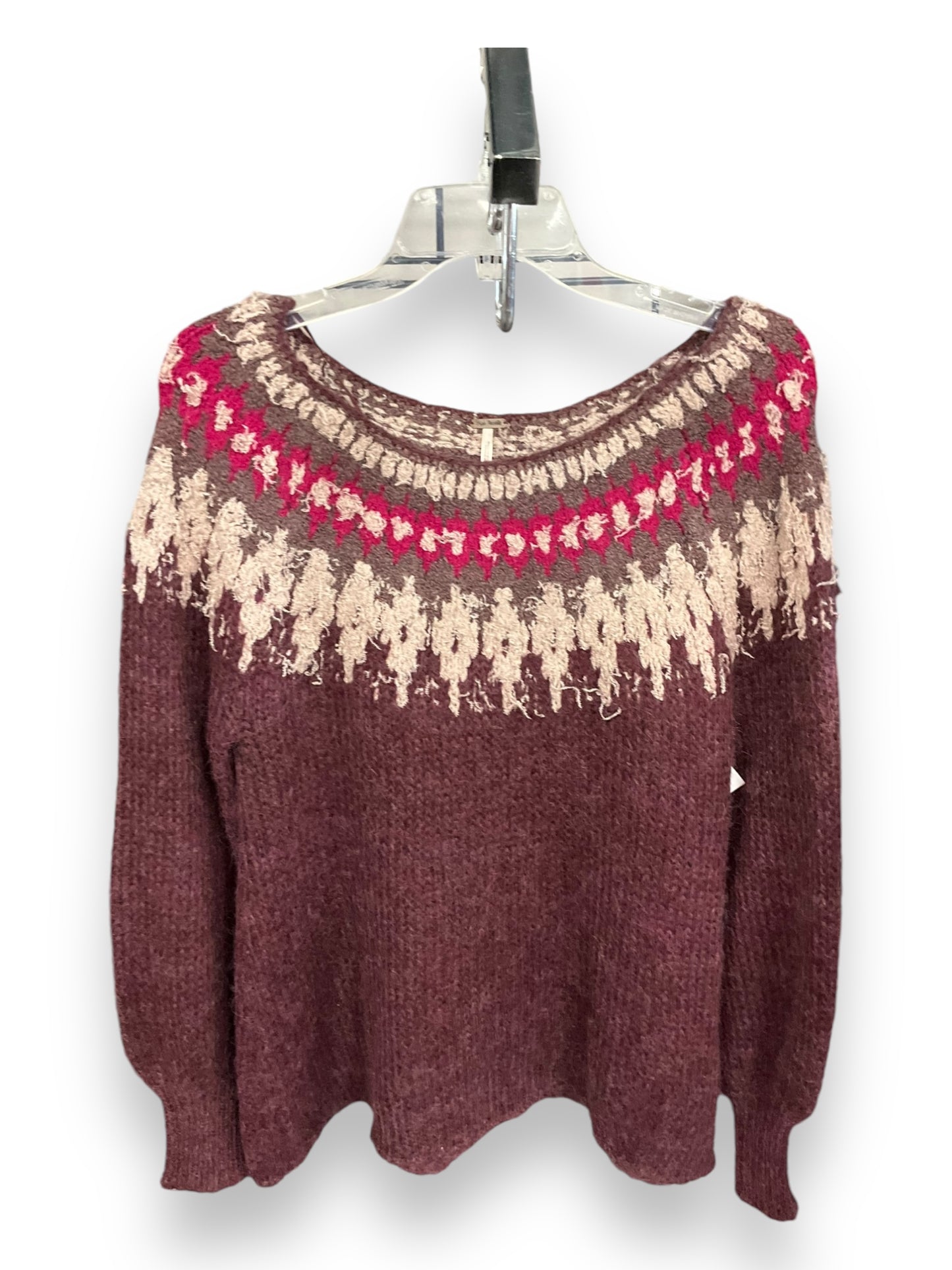 Sweater By Free People In Maroon