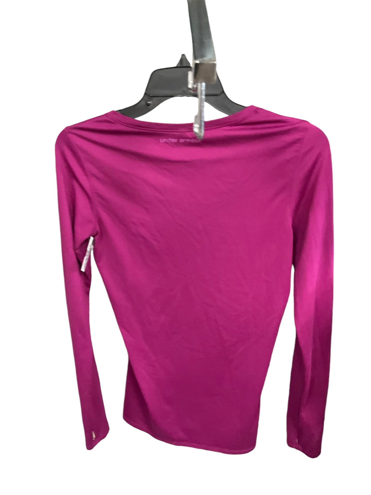 Athletic Top Long Sleeve Crewneck By Under Armour In Purple, Size: S