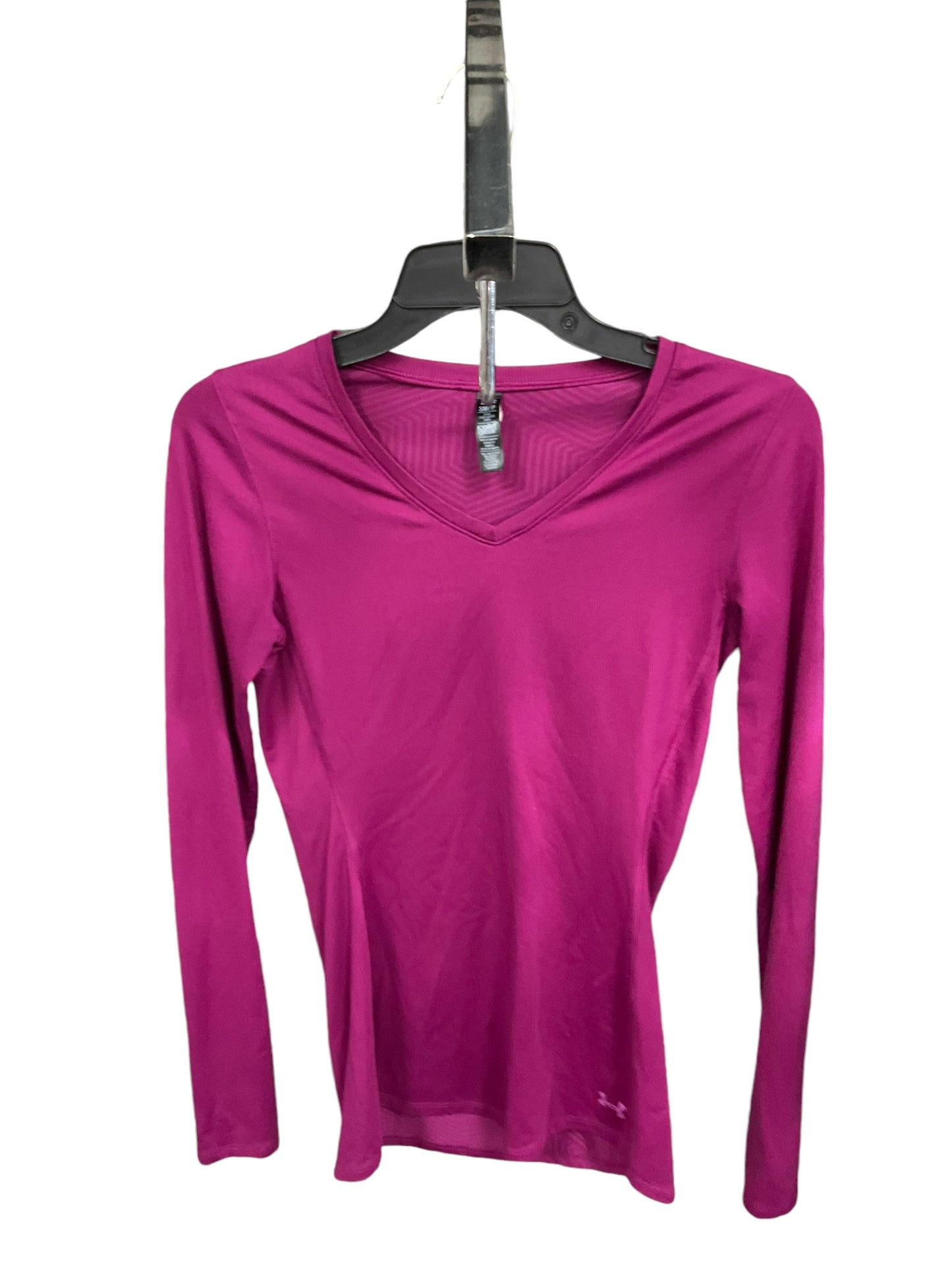 Athletic Top Long Sleeve Crewneck By Under Armour In Purple, Size: S