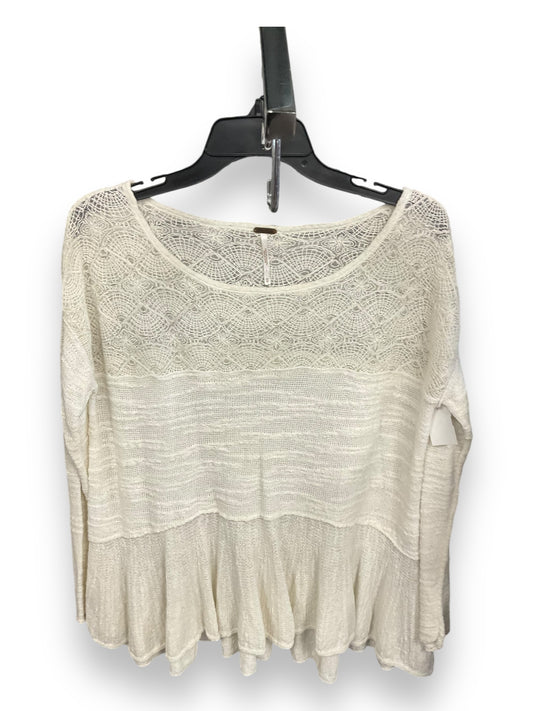 Top Long Sleeve By Free People In Ivory, Size: Xs