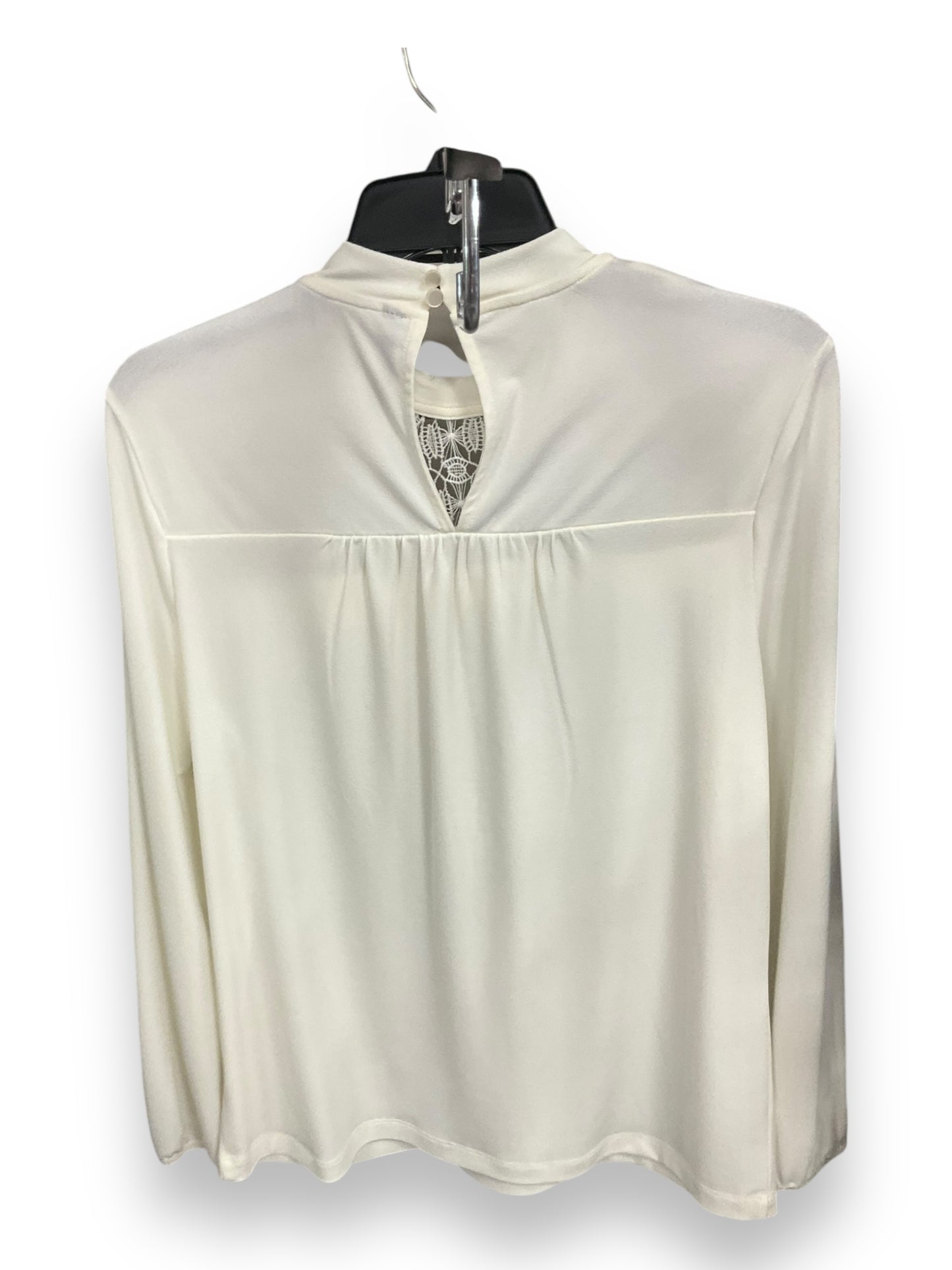 Top Long Sleeve By Massini In Ivory, Size: S