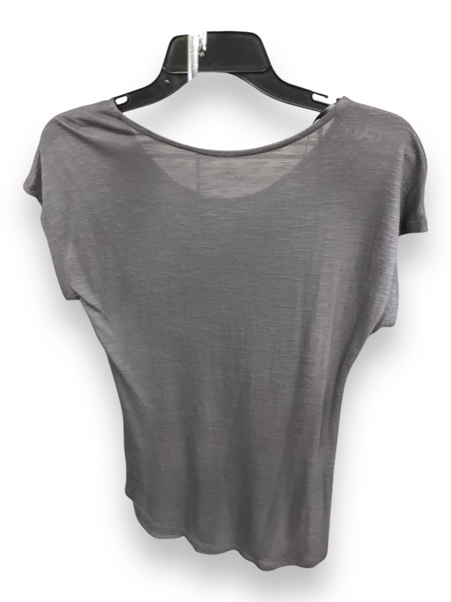 Top Short Sleeve By Apt 9 In Grey & Silver, Size: Xs