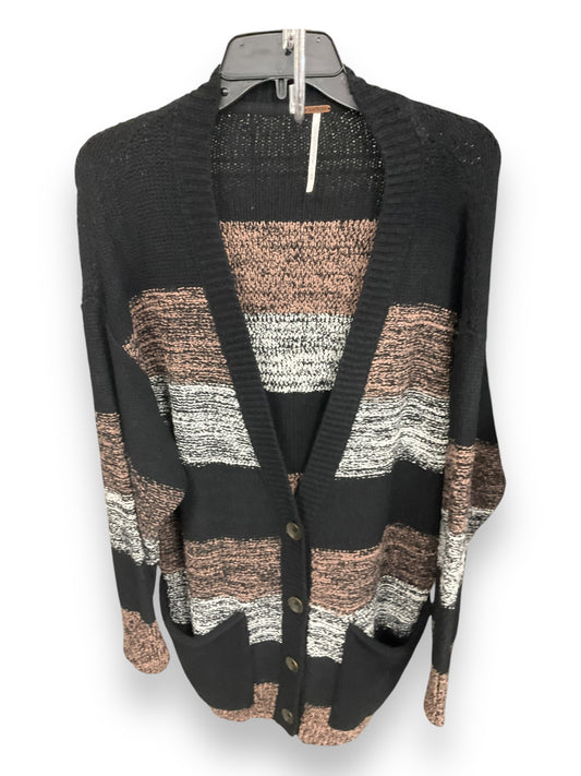 Sweater Cardigan By Free People In Black & Brown, Size: M