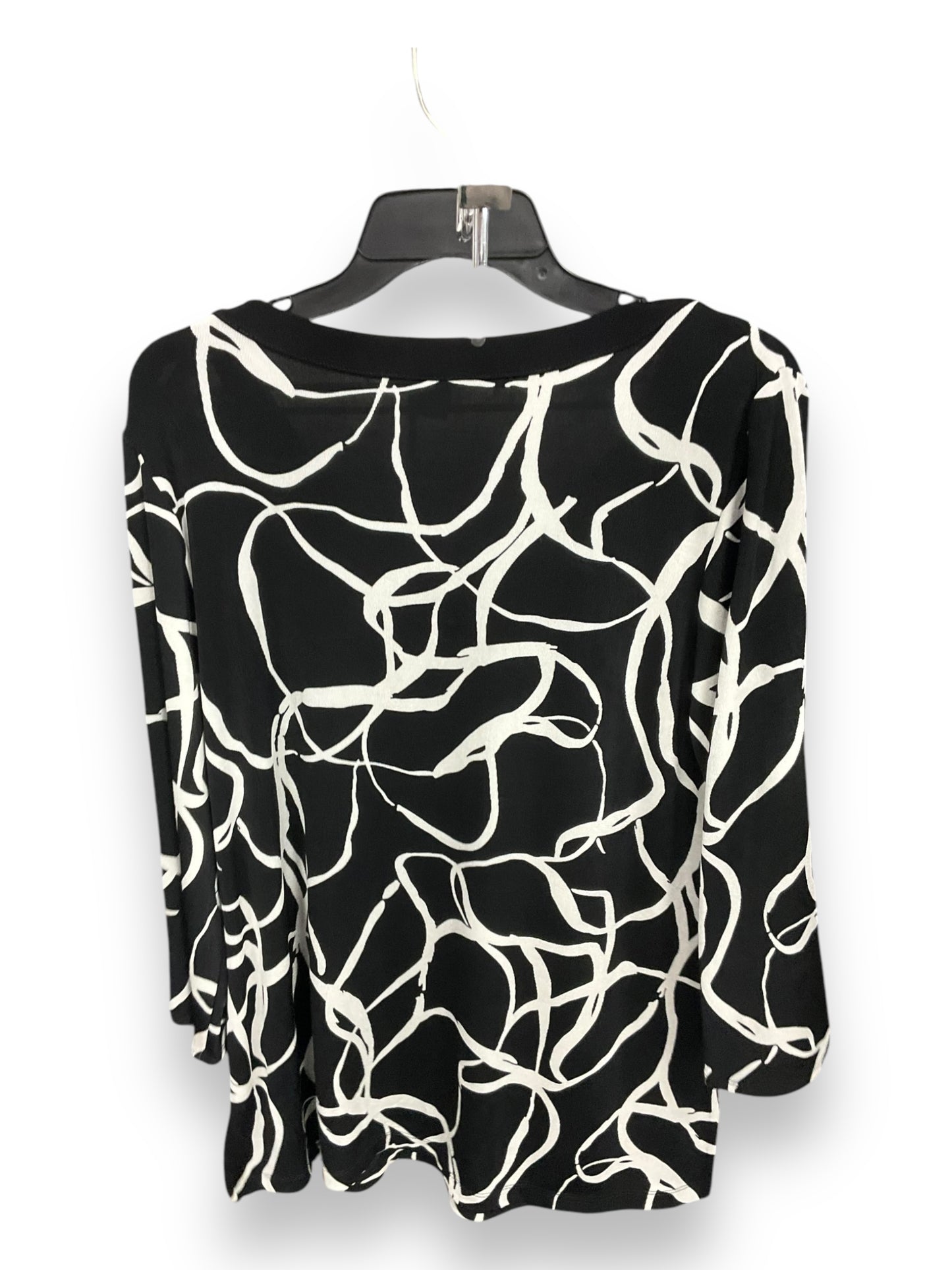 Top Long Sleeve By Chicos In Black & White, Size: 2