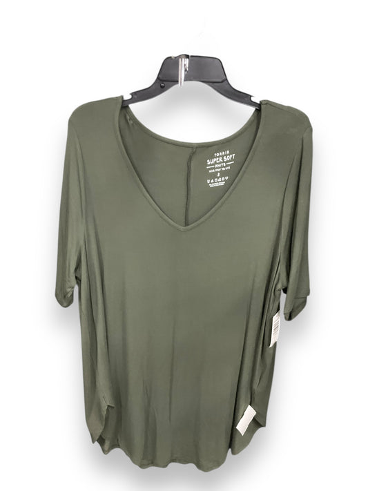 Top Short Sleeve By Torrid In Green, Size: 3x