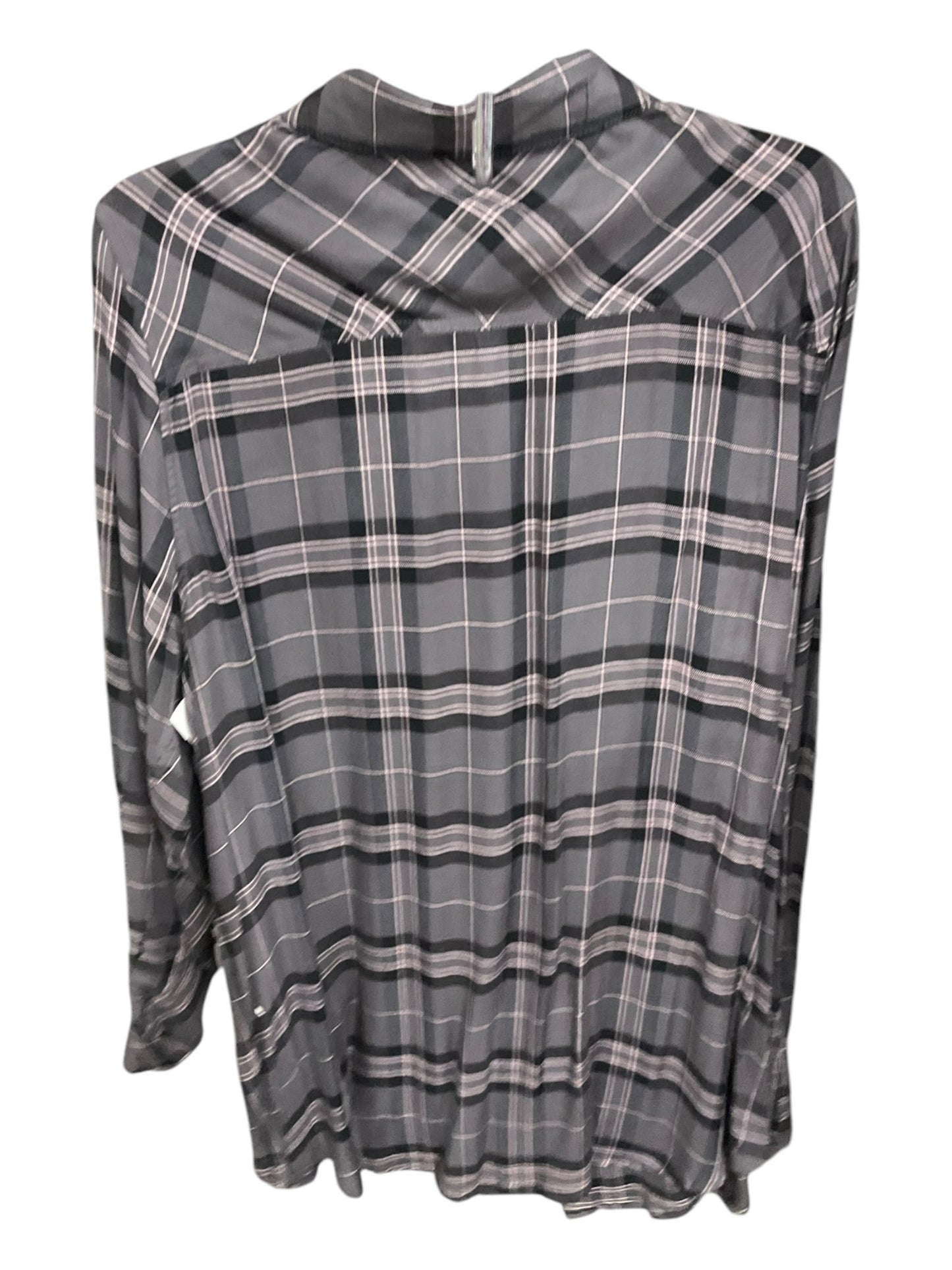 Top Long Sleeve By Torrid In Plaid Pattern, Size: 2x