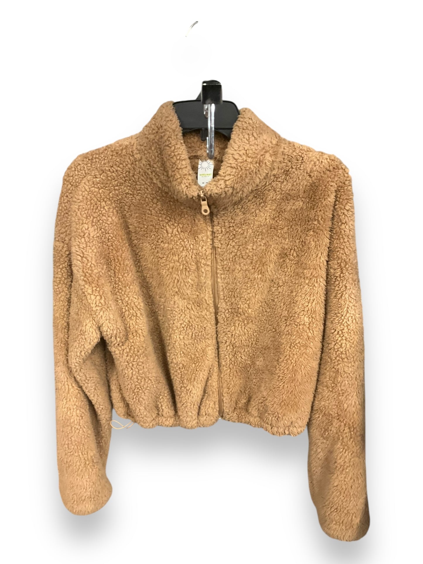 Jacket Fleece By Aerie In Brown, Size: M