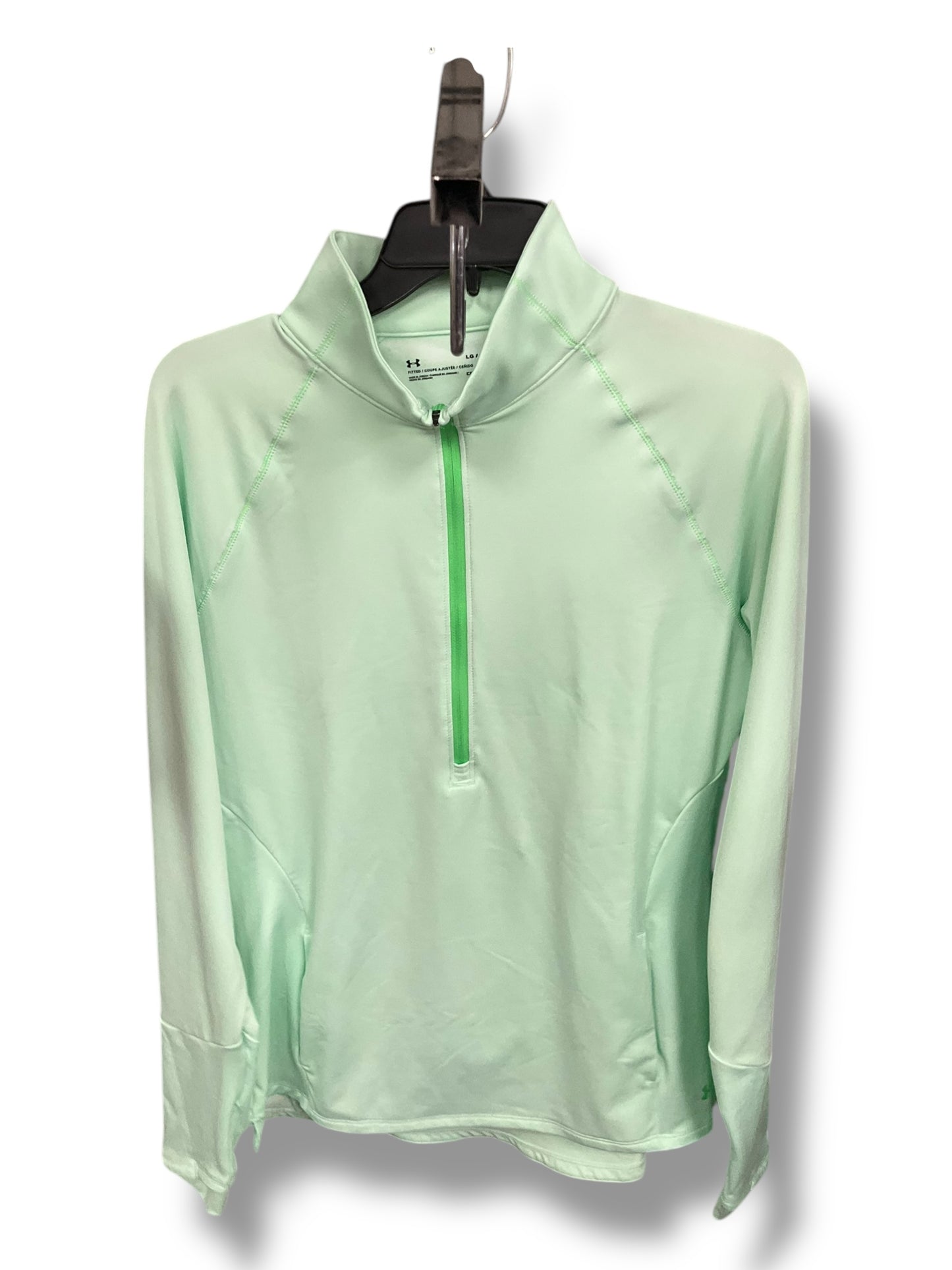 Athletic Jacket By Under Armour In Green, Size: L