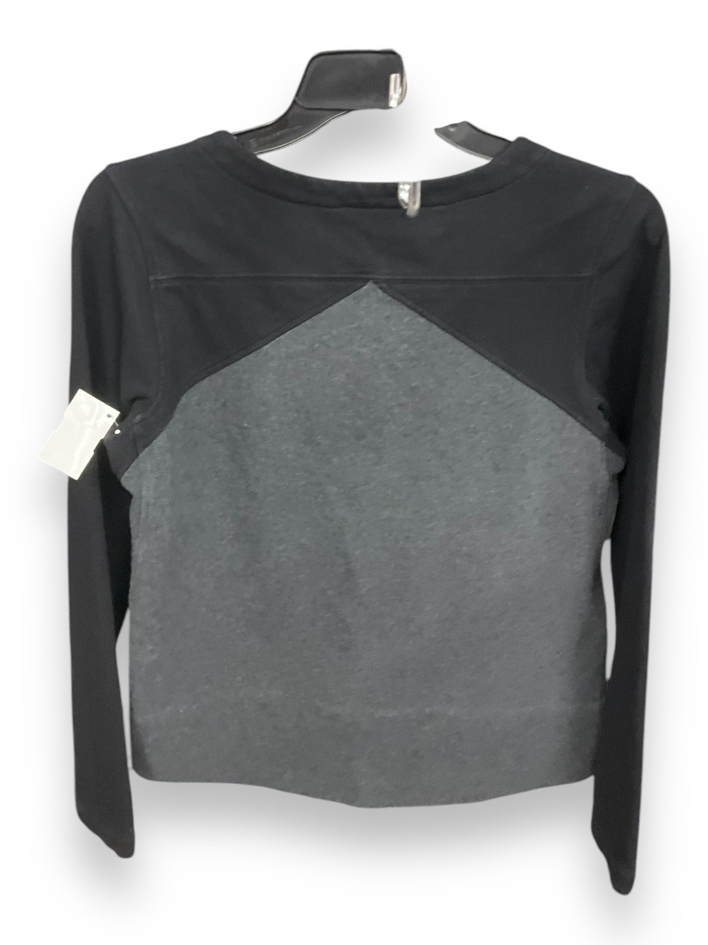 Top Long Sleeve By The North Face In Black & Grey, Size: S