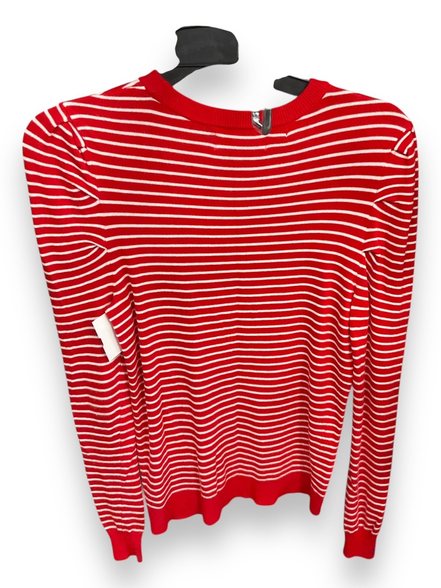 Top Long Sleeve By Clothes Mentor In Red & White, Size: S