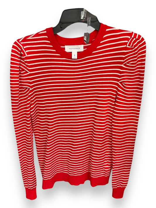 Top Long Sleeve By Clothes Mentor In Red & White, Size: S