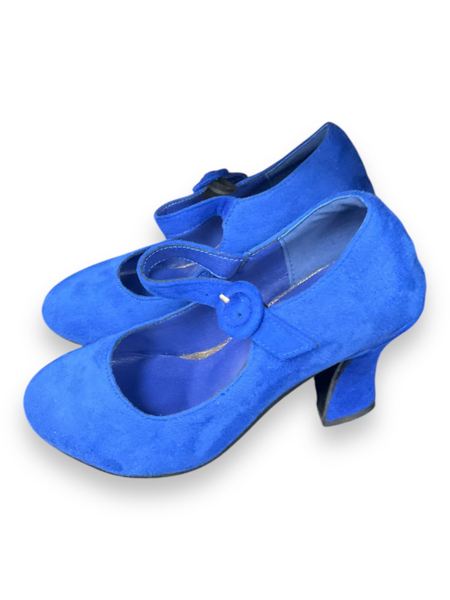 Shoes Heels Block By Clothes Mentor In Blue, Size: 5.5