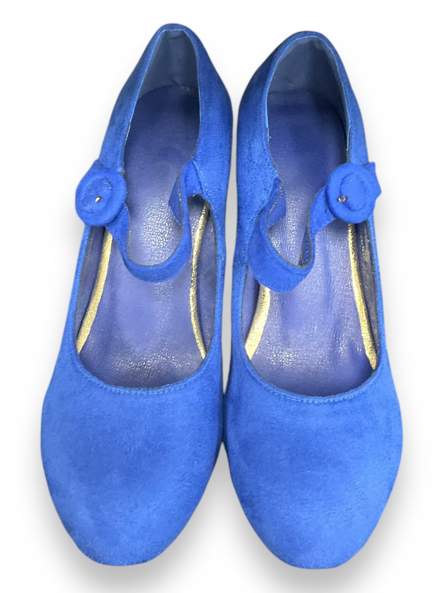 Shoes Heels Block By Clothes Mentor In Blue, Size: 5.5