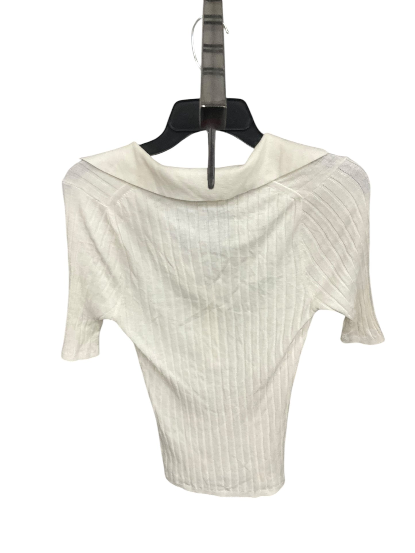 Top Short Sleeve By White House Black Market In Ivory, Size: Xs