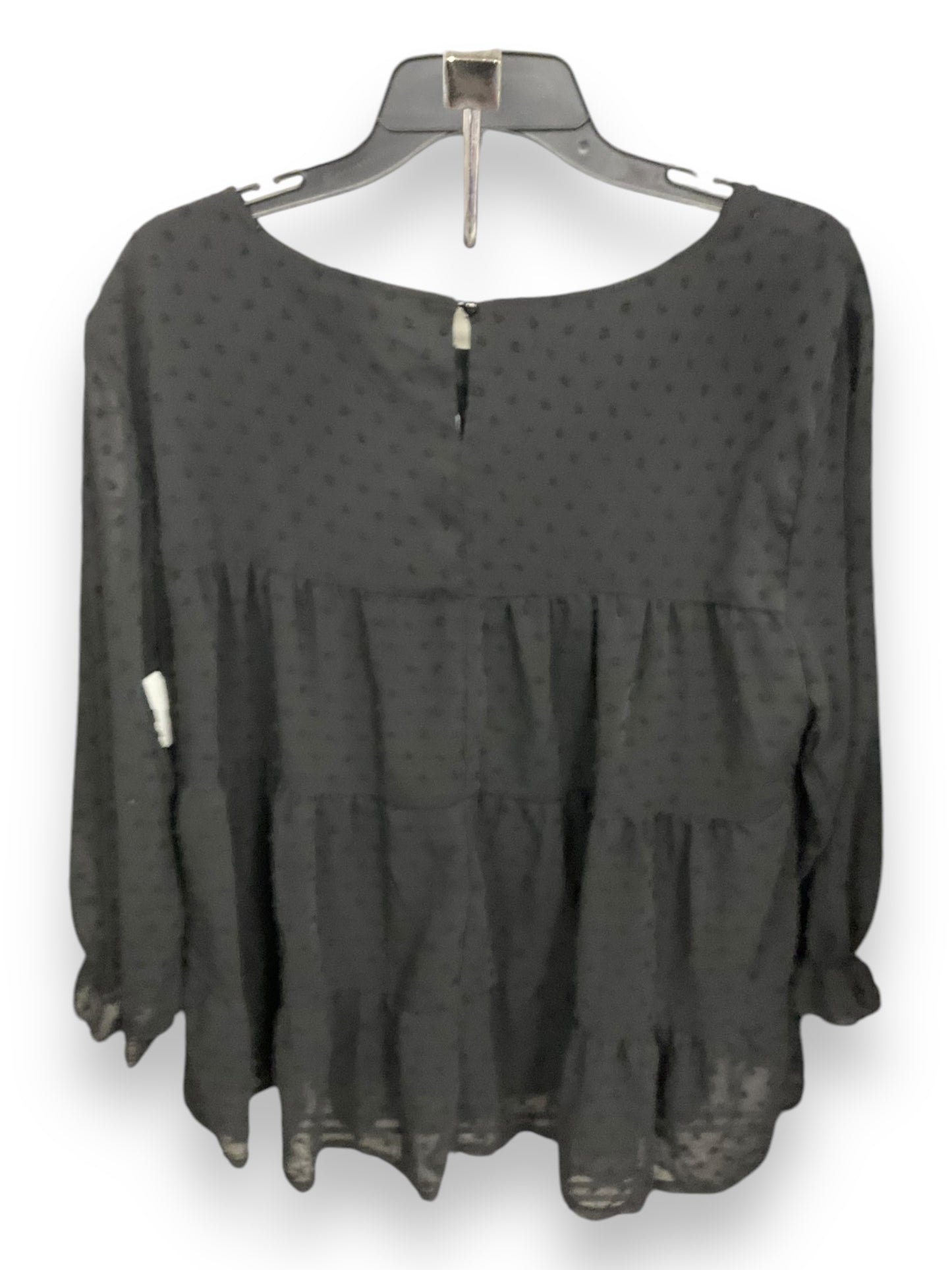 Top Long Sleeve By Clothes Mentor In Black, Size: Xl