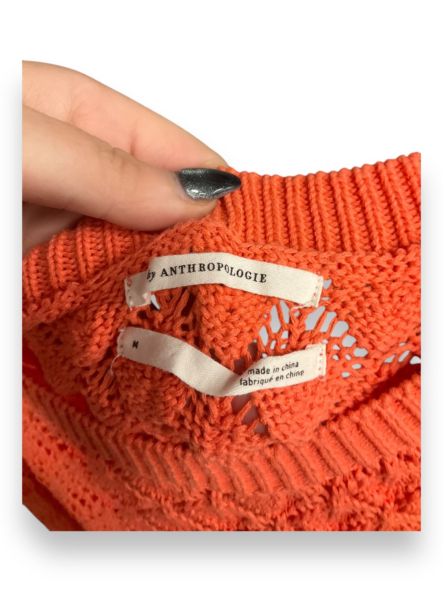 Sweater By Anthropologie In Orange, Size: M