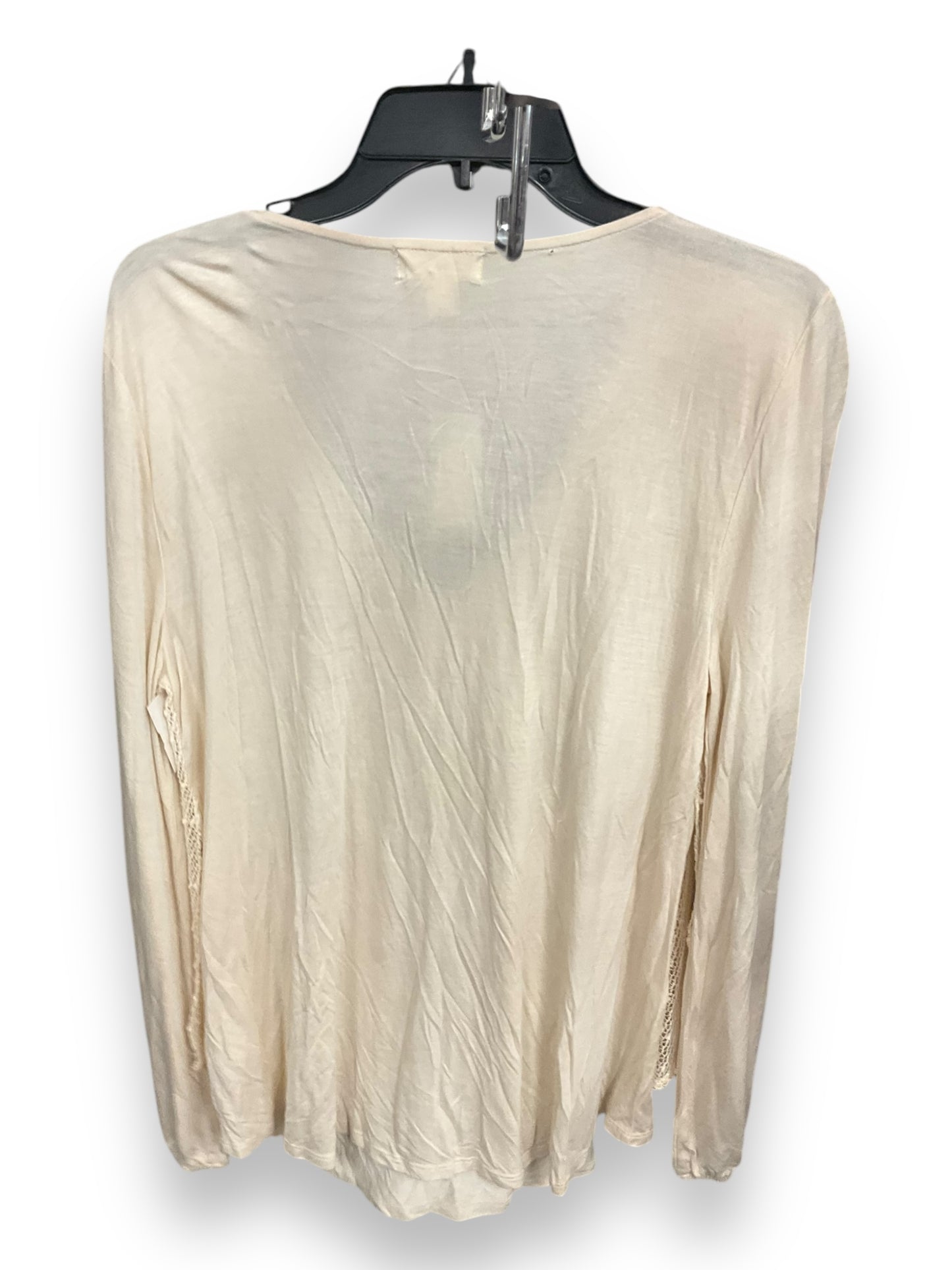 Top Long Sleeve By Cupio In Cream, Size: Xl