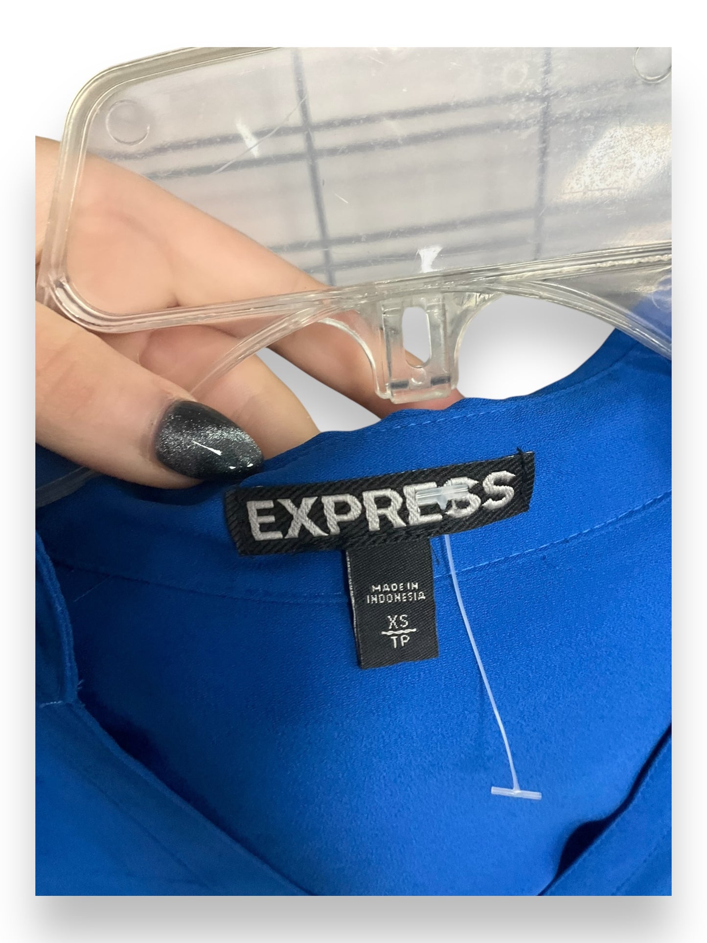 Top Long Sleeve By Express In Blue, Size: Xs