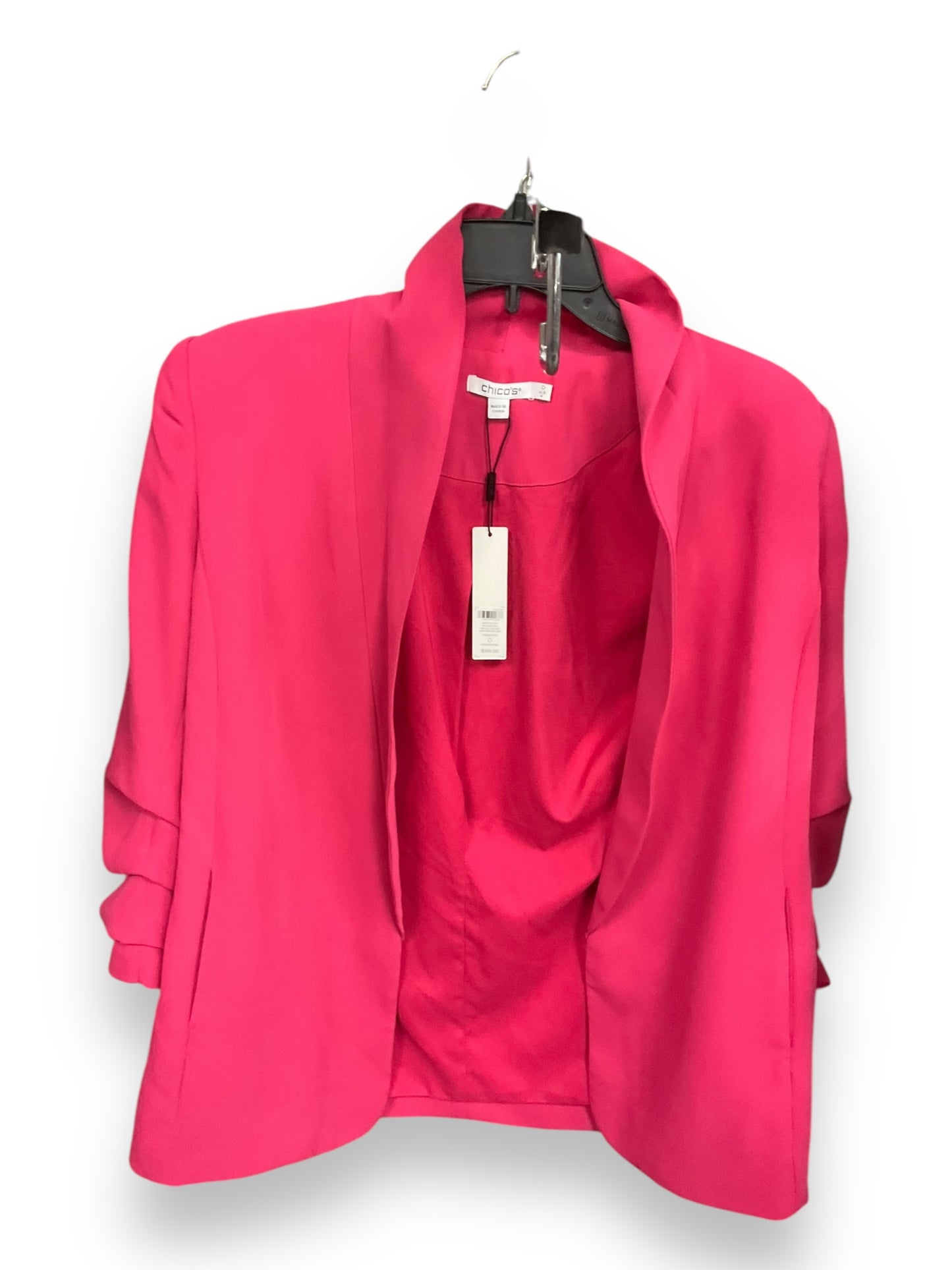 Blazer By Chicos In Pink, Size: 0