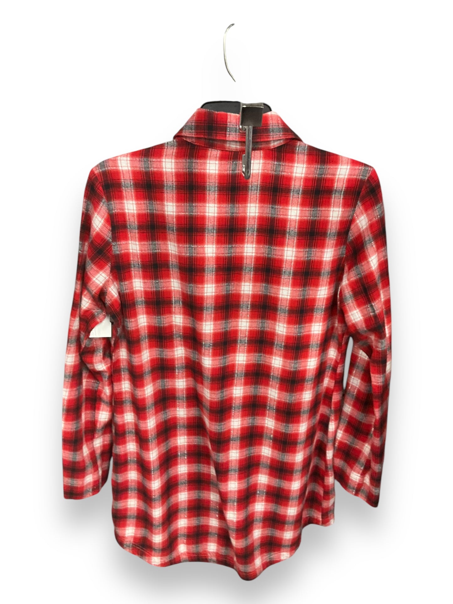 Top Long Sleeve By Clothes Mentor In Plaid Pattern, Size: M