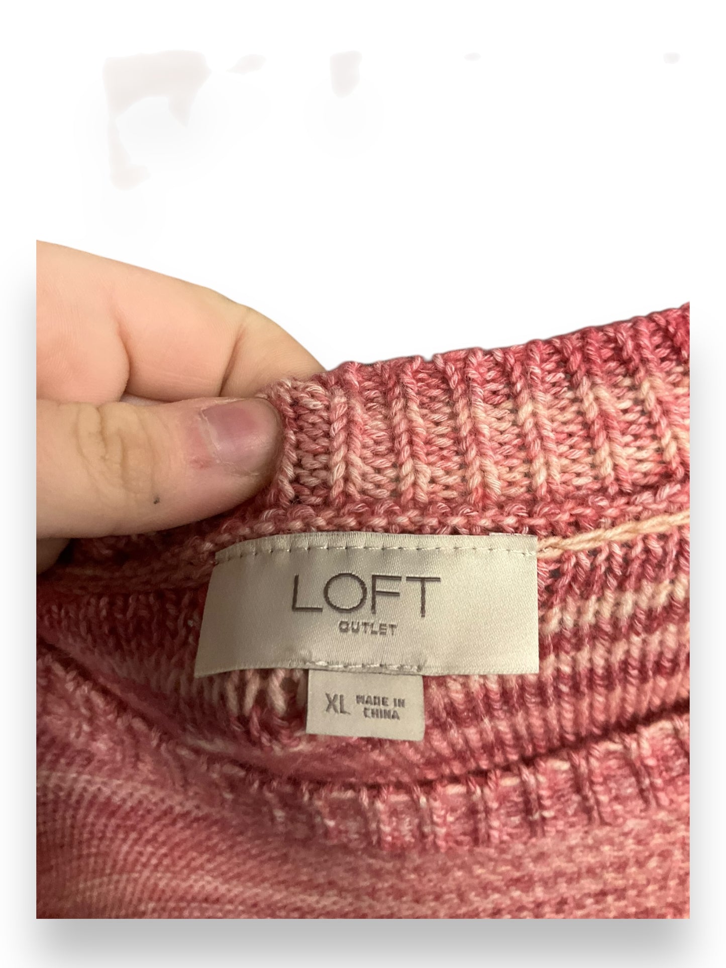 Sweater By Loft In Pink, Size: Xl