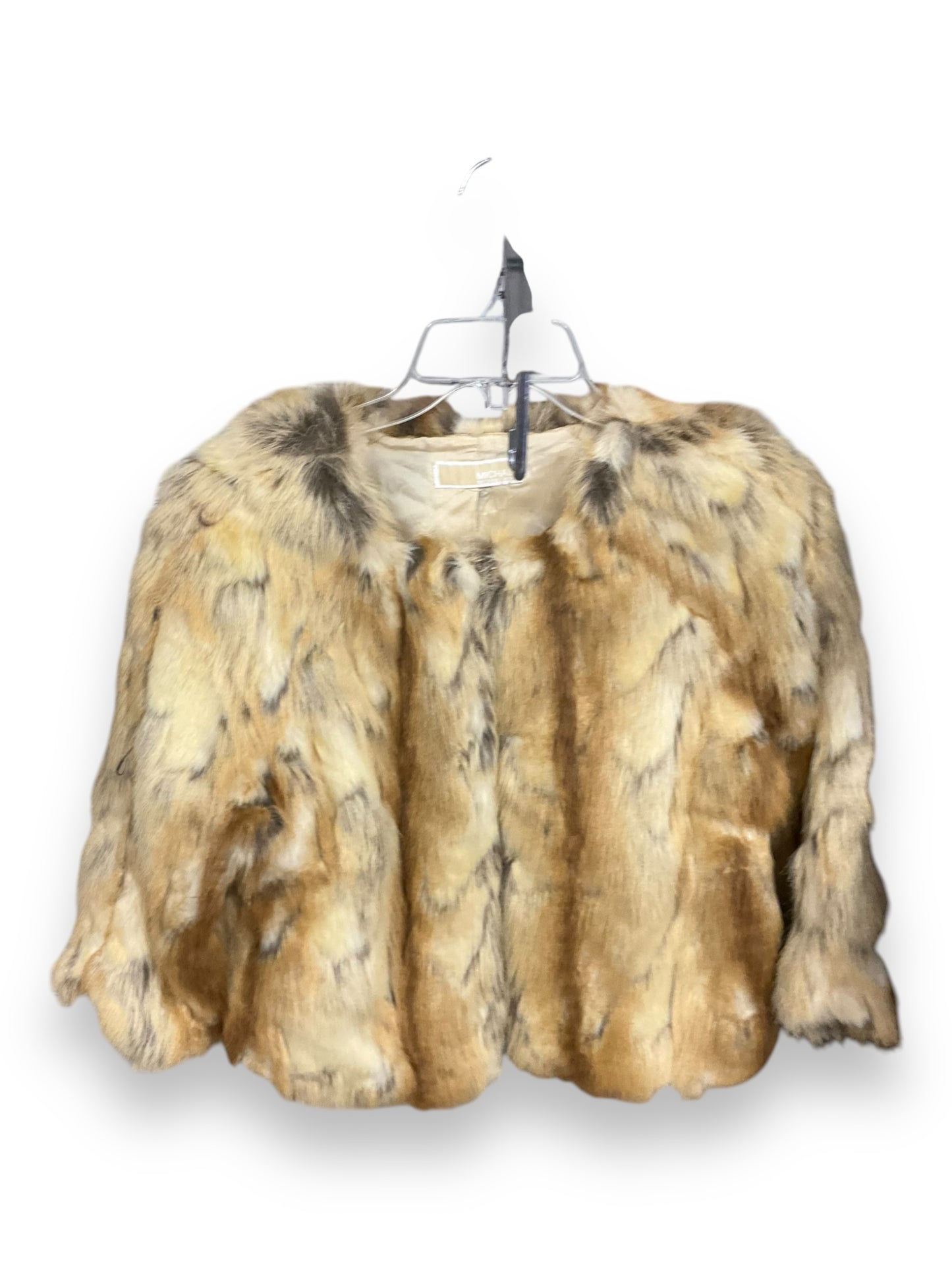 Coat Faux Fur & Sherpa By Michael By Michael Kors In Brown & Tan, Size: S