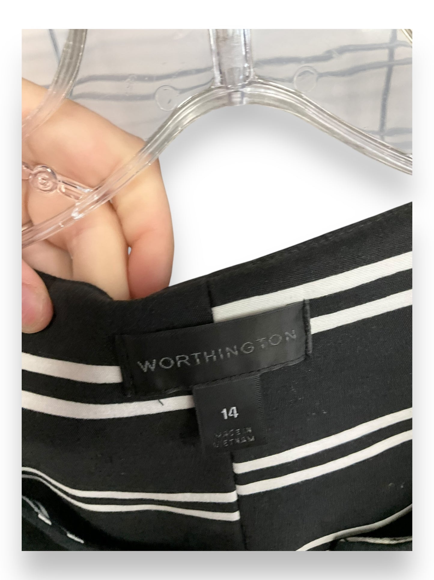 Dress Work By Worthington In Black & White, Size: 14