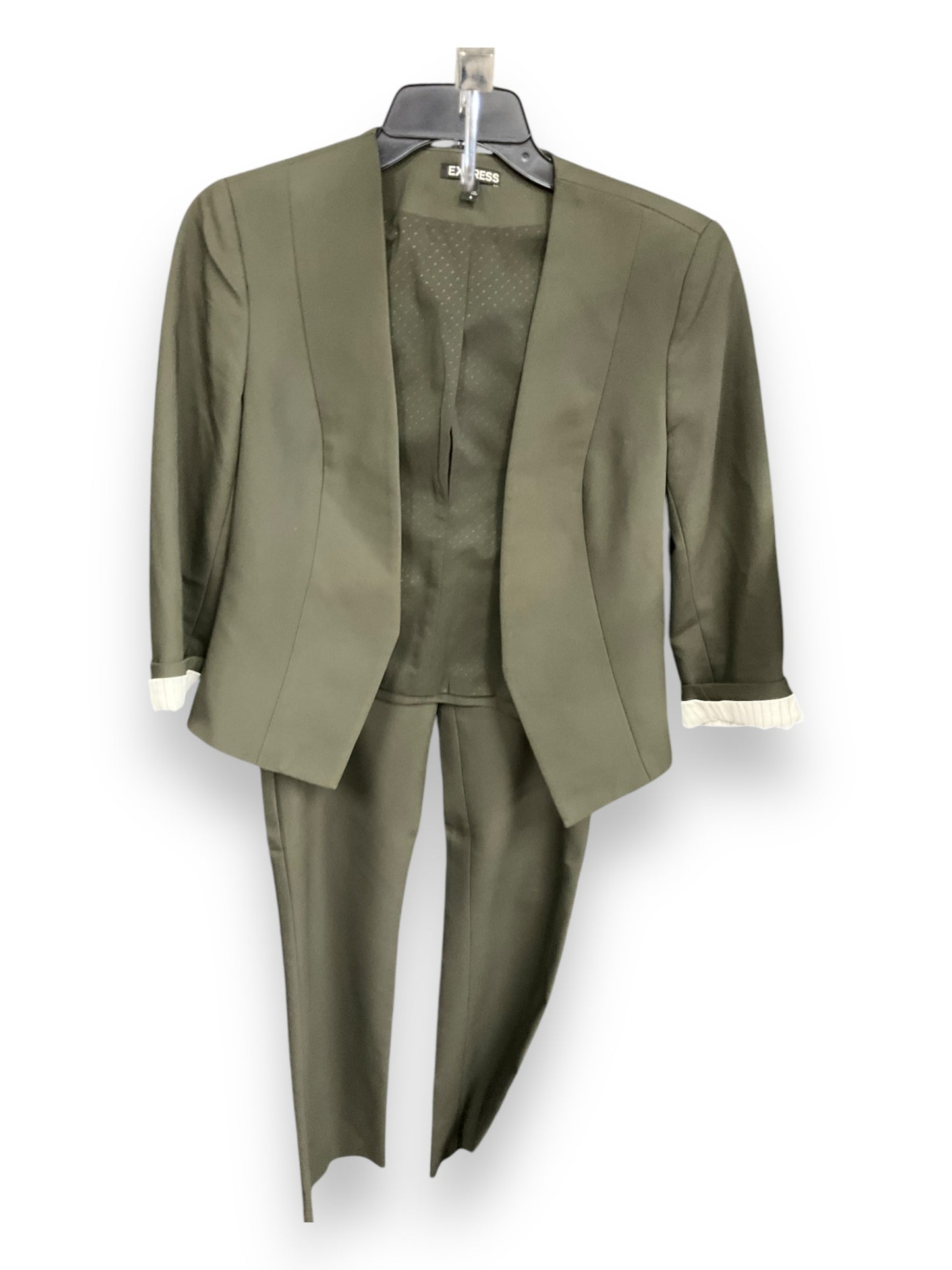 Pants Suit 2pc By Express In Green, Size: 6