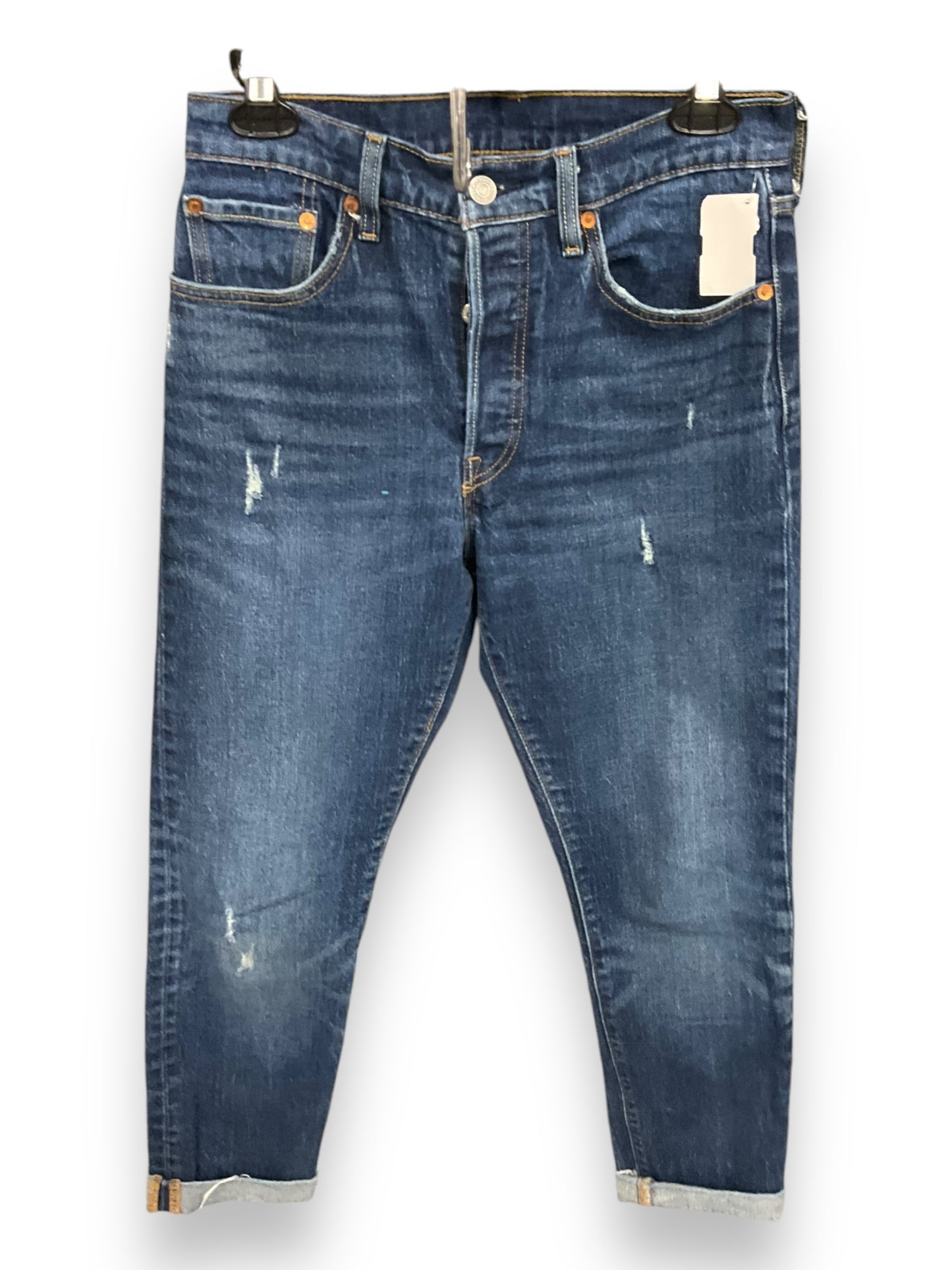 Jeans Straight By Levis In Blue Denim, Size: 4