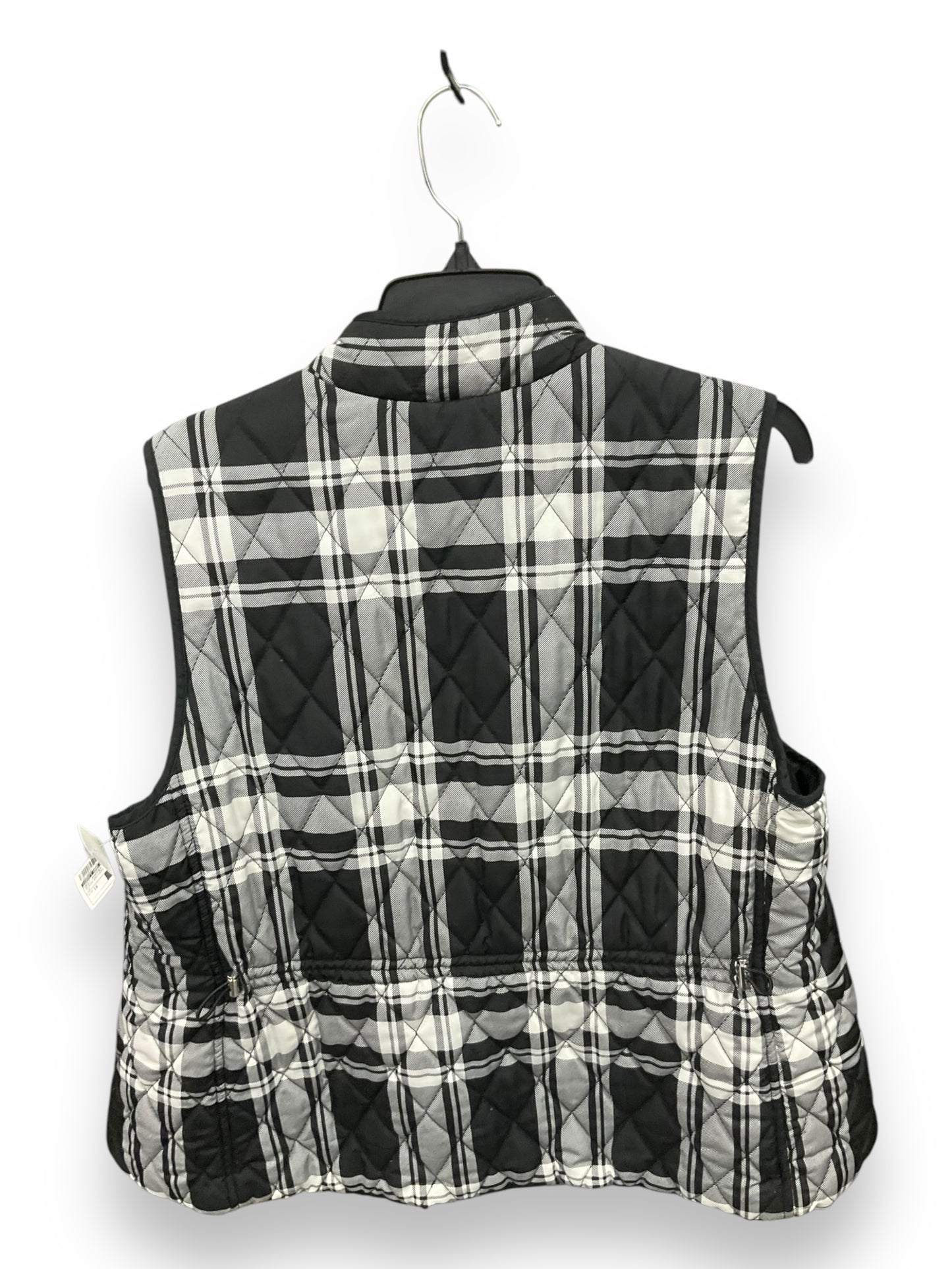 Vest Puffer & Quilted By Croft And Barrow In Plaid Pattern, Size: 1x