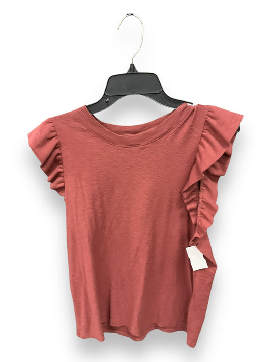 Top Short Sleeve By Nation In Coral, Size: L