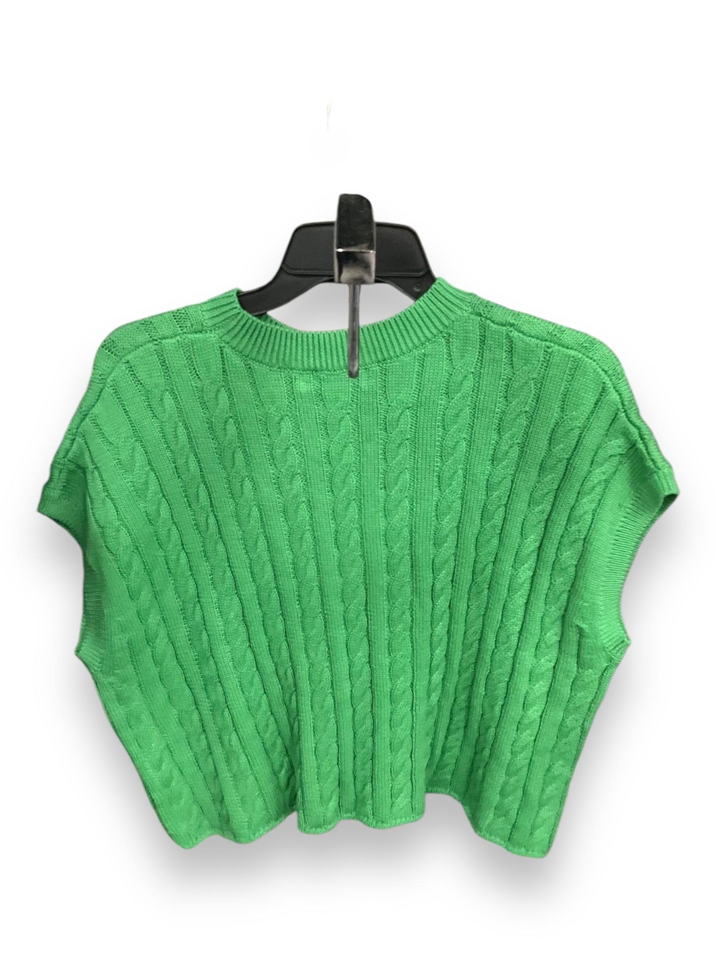 Vest Sweater By Clothes Mentor In Green, Size: M