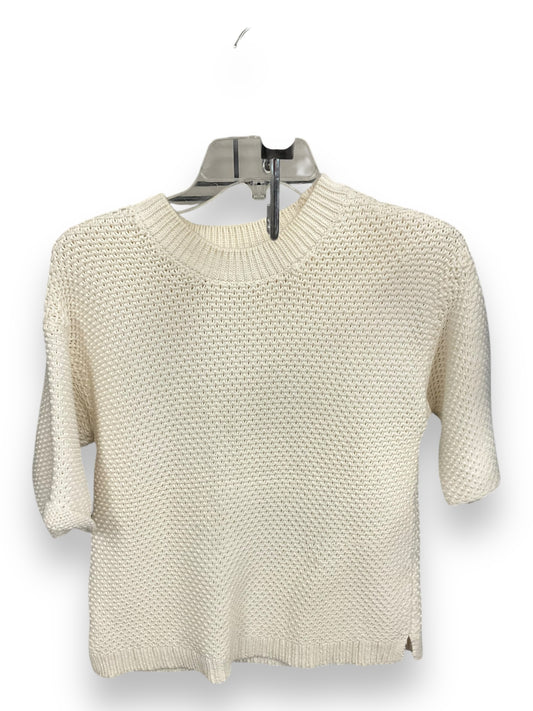 Sweater Short Sleeve By J. Crew In Ivory, Size: Xs