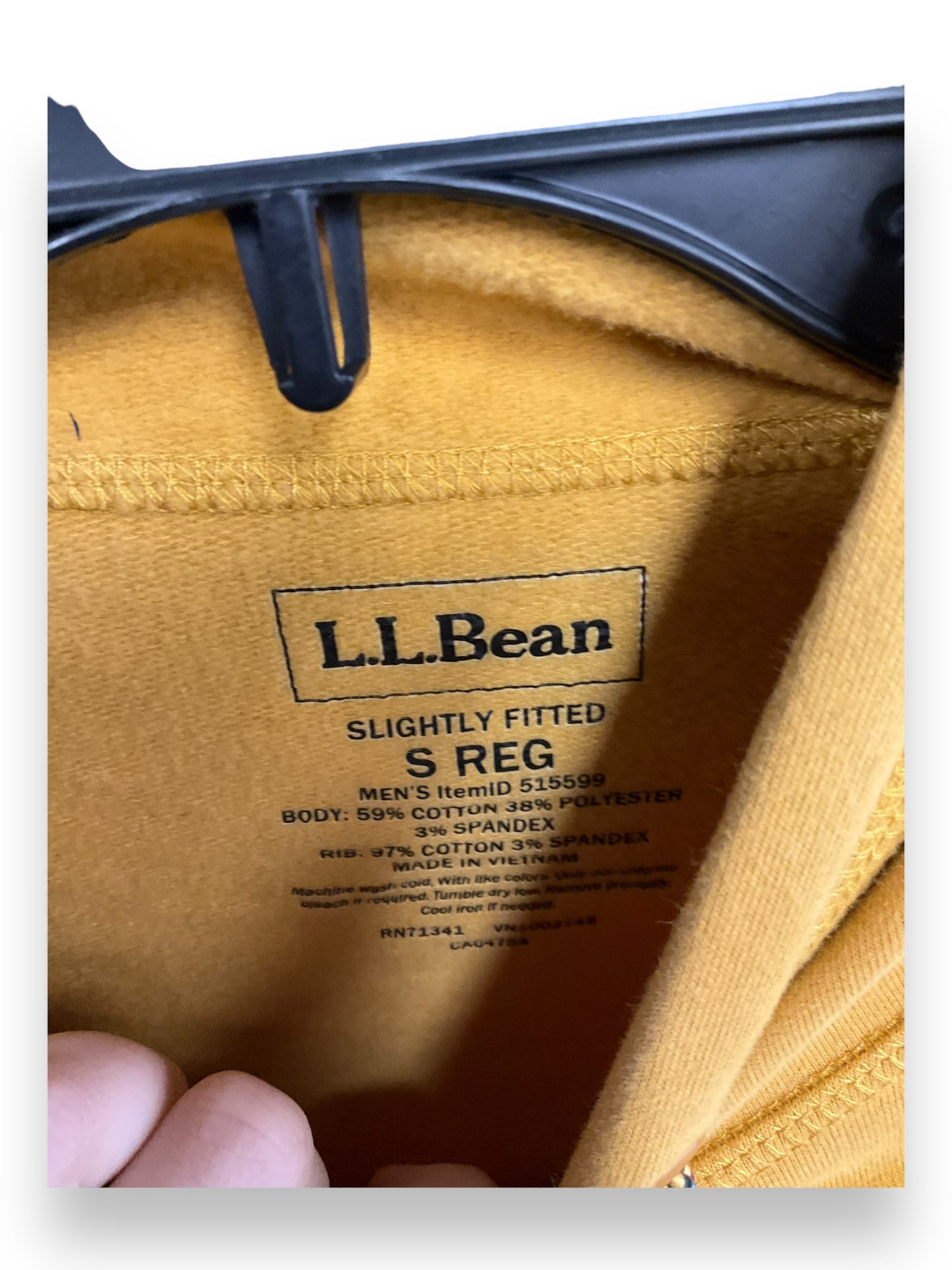 Sweatshirt Hoodie By L.l. Bean In Yellow, Size: S